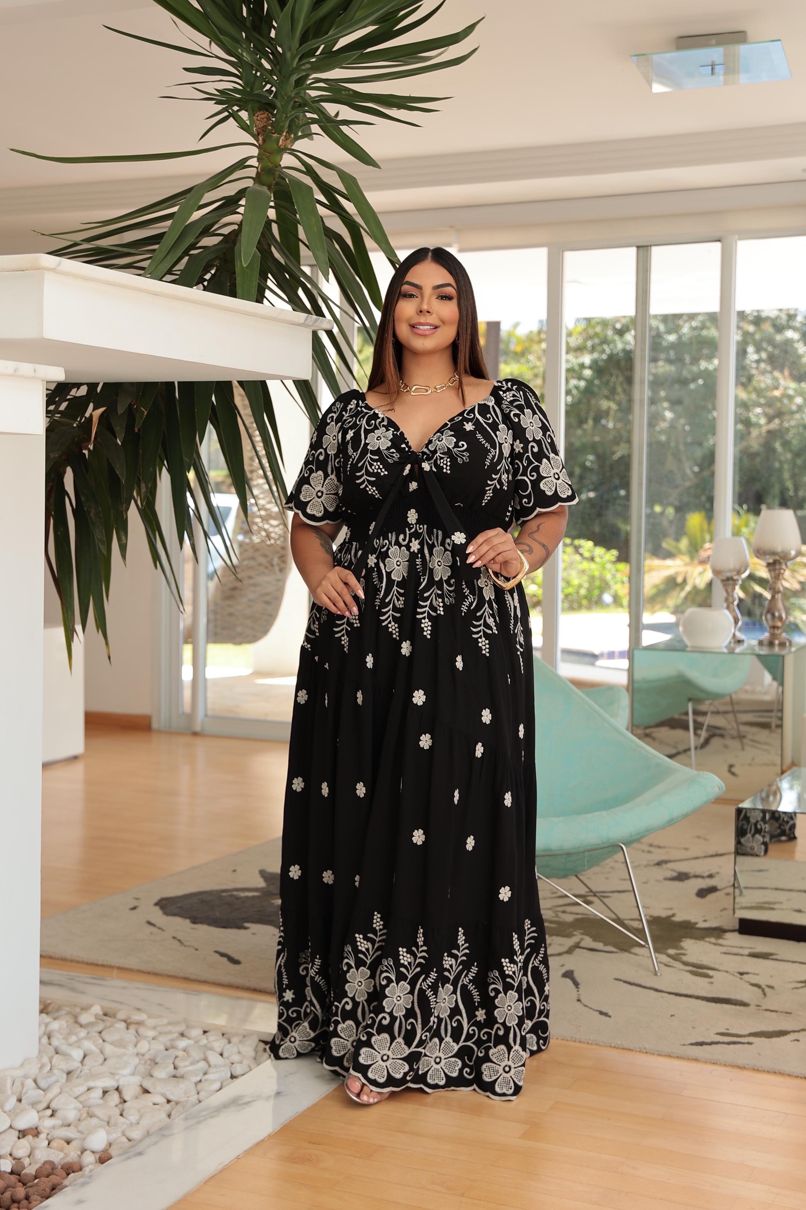 Vestido Alicy Bordado