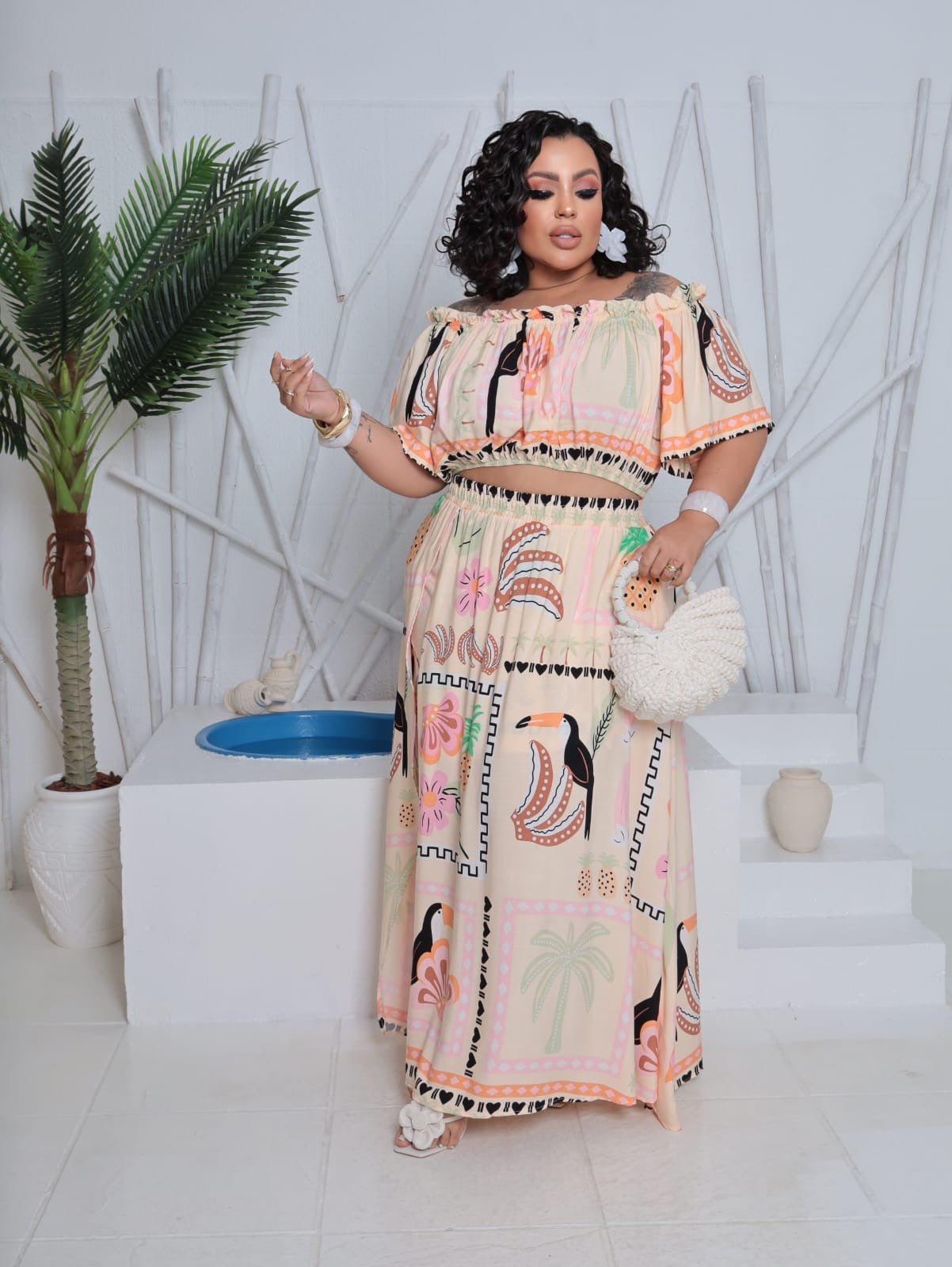 Conjunto Alícia estampado