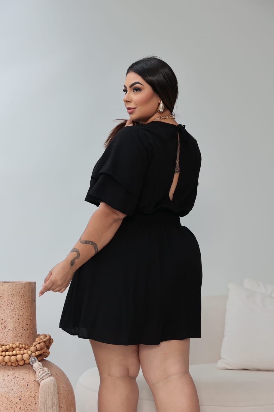 Macaquinho Shorts e Saia Léa