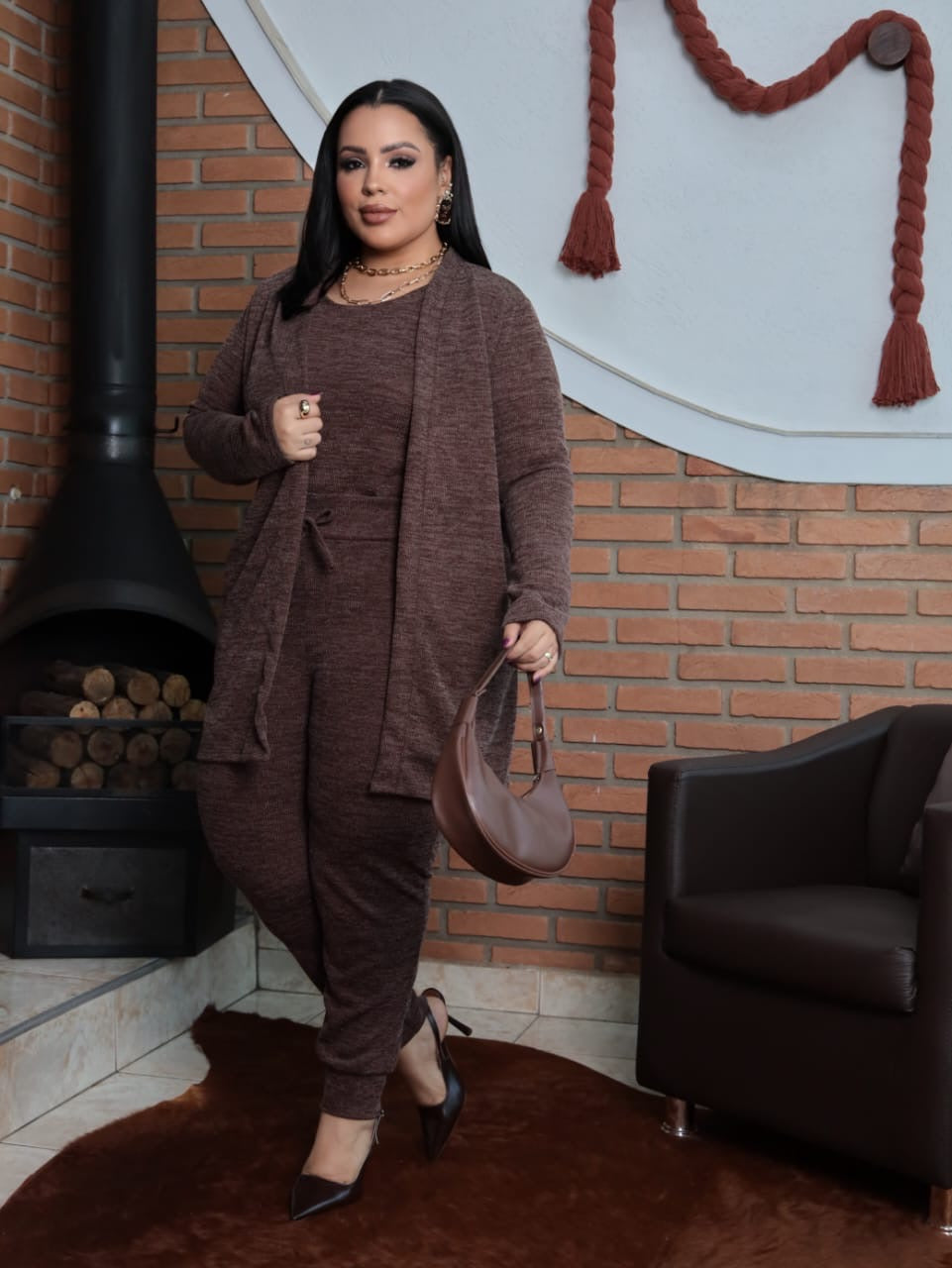 Trijunto Cozy Urban em Malha Rib