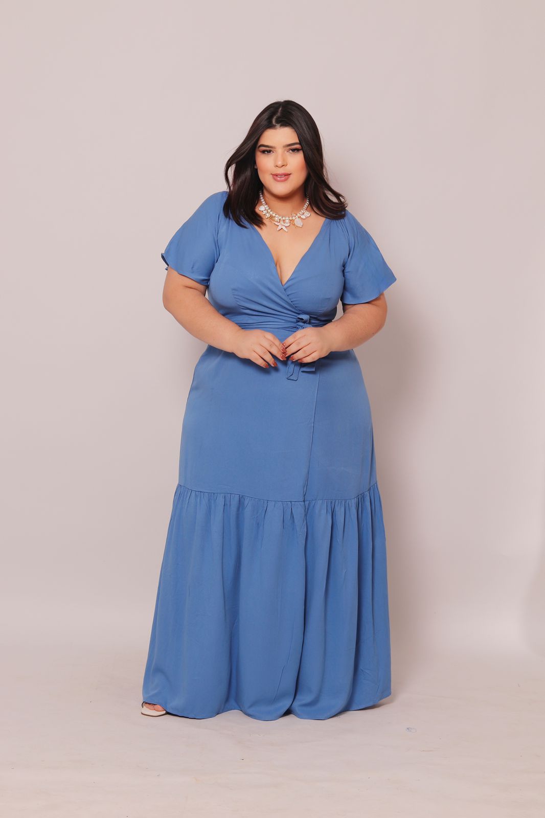 Vestido Plus Size Longo Sara