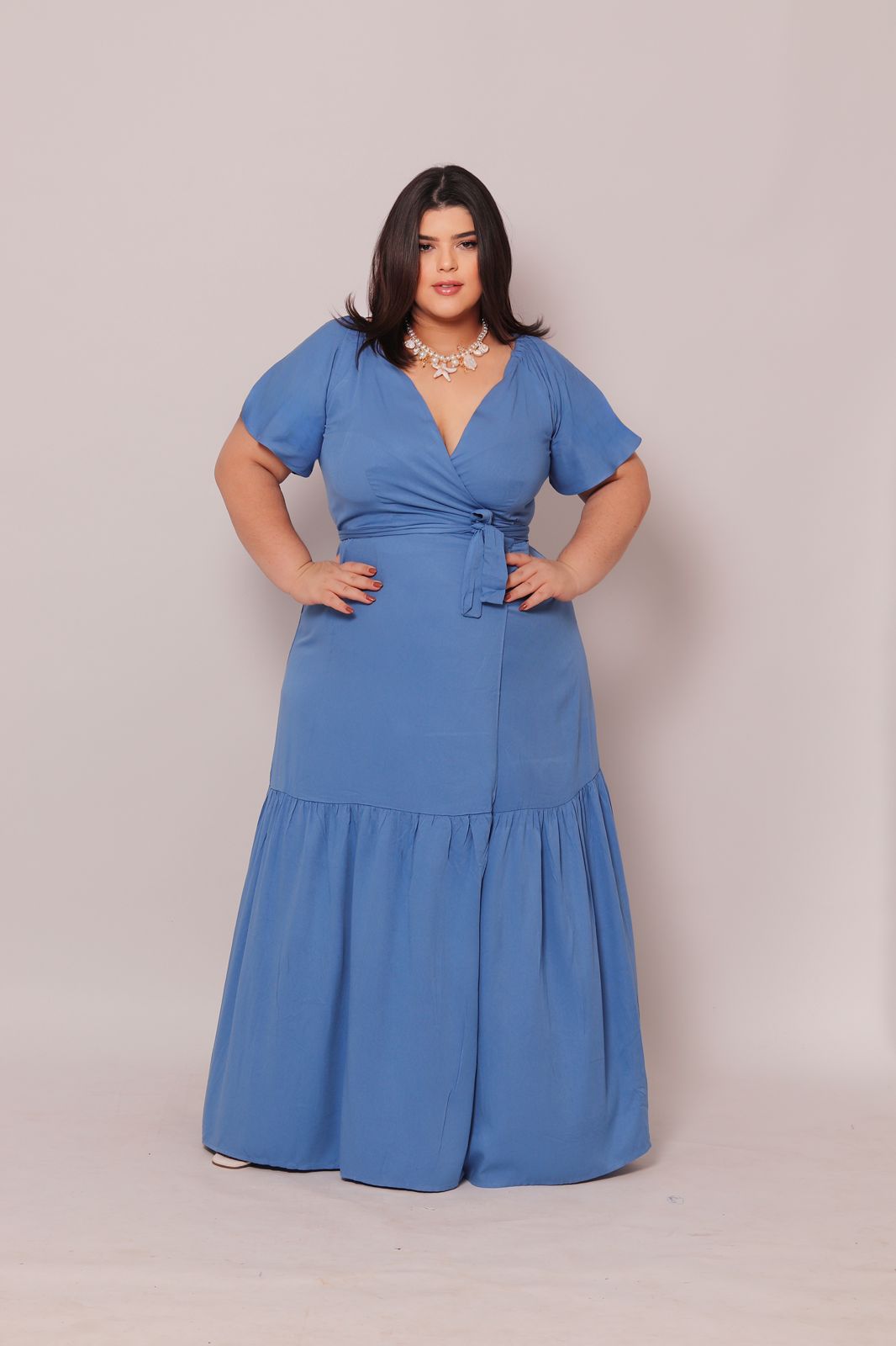Vestido Plus Size Longo Sara