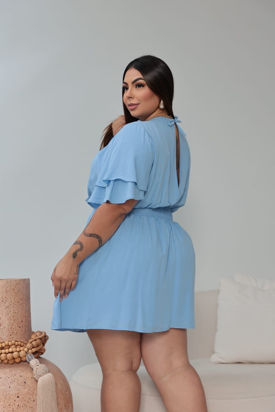 Macaquinho Shorts e Saia Léa