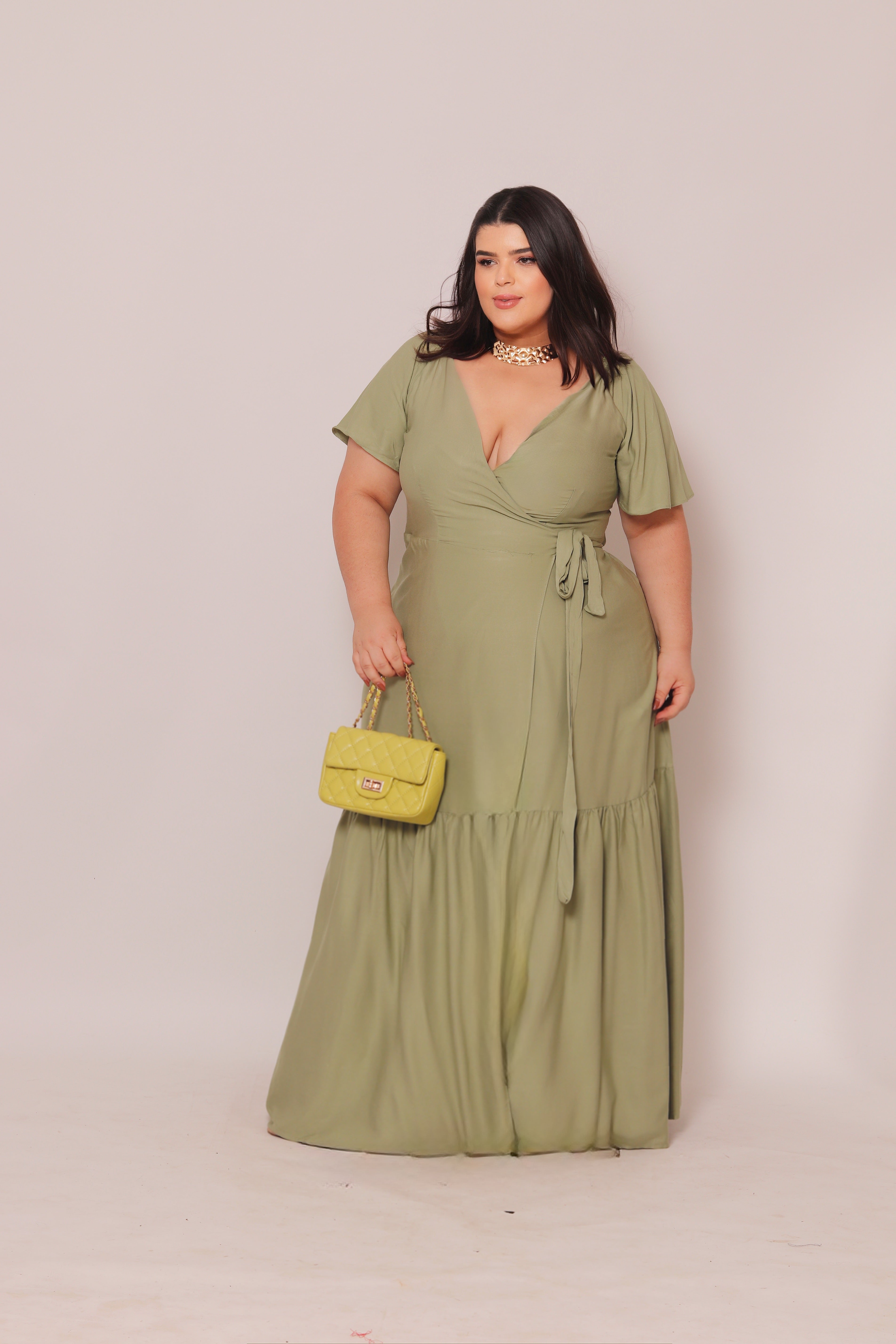 Vestido Plus Size Longo Sara