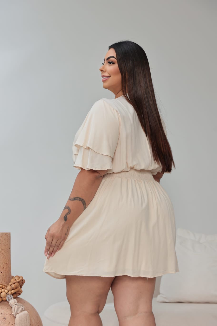 Macaquinho Shorts e Saia Léa