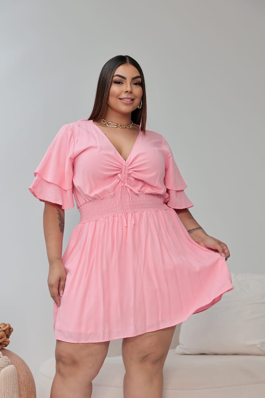 Macaquinho Shorts e Saia Léa