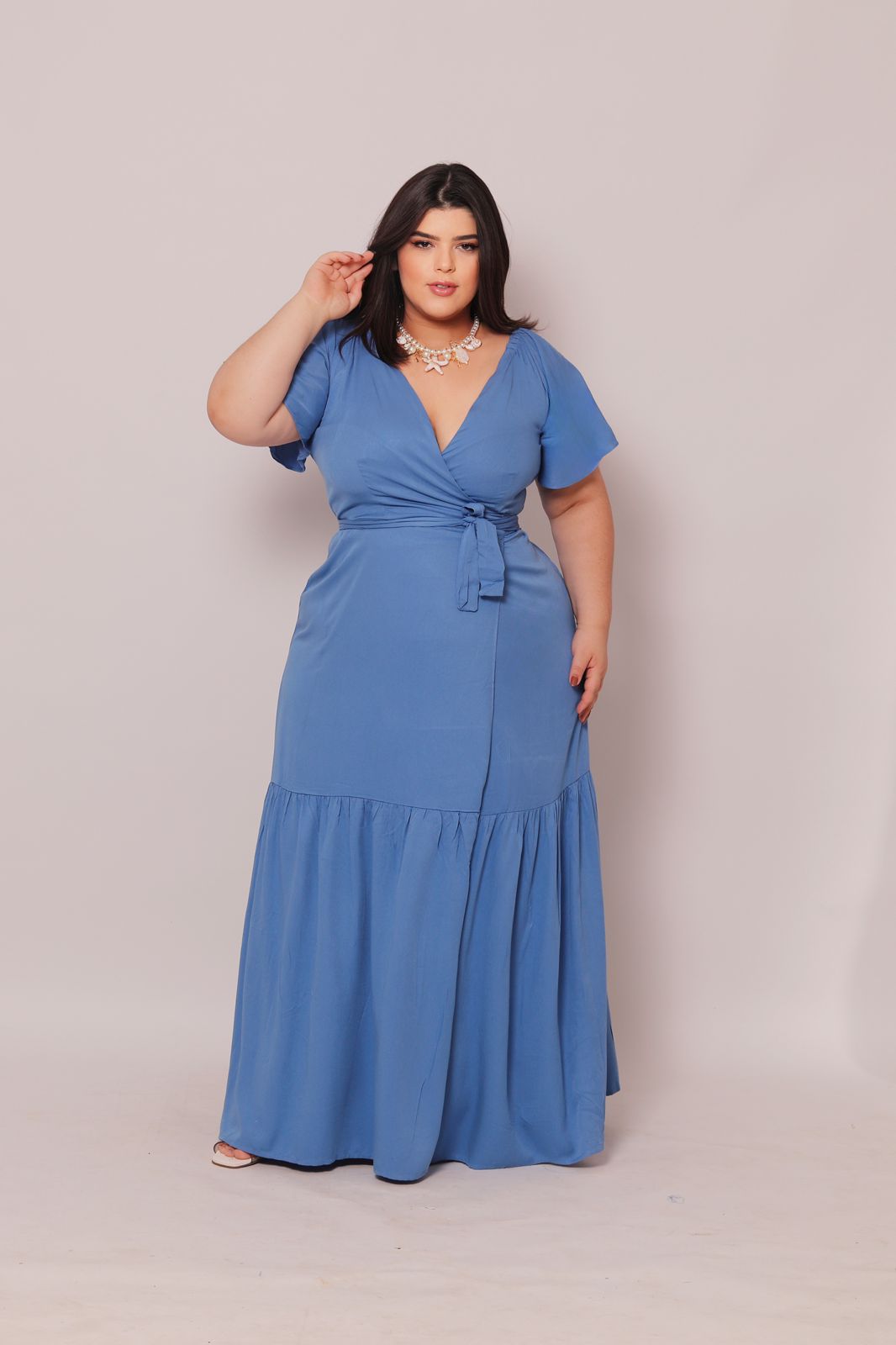 Vestido Plus Size Longo Sara