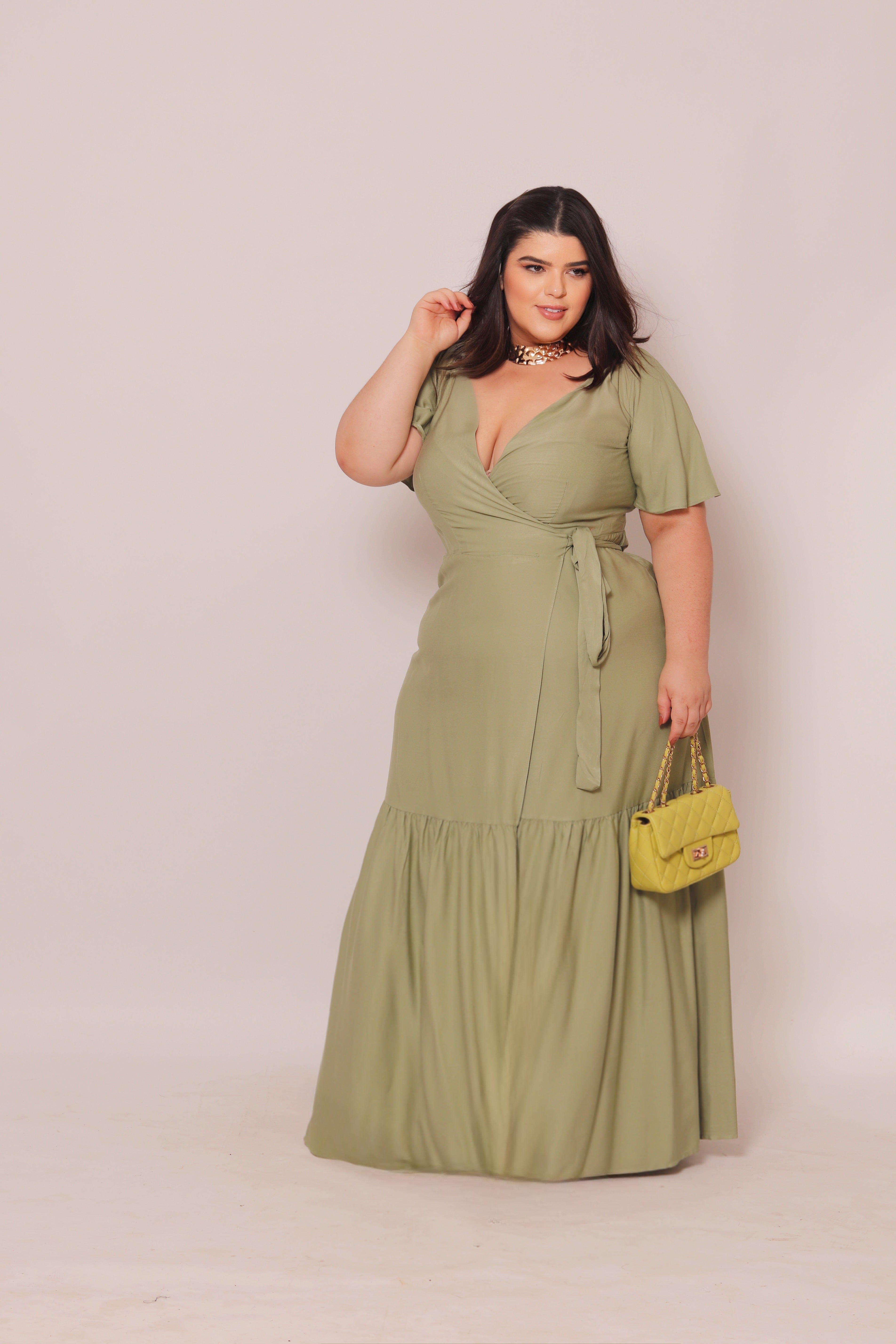 Vestido Plus Size Longo Sara