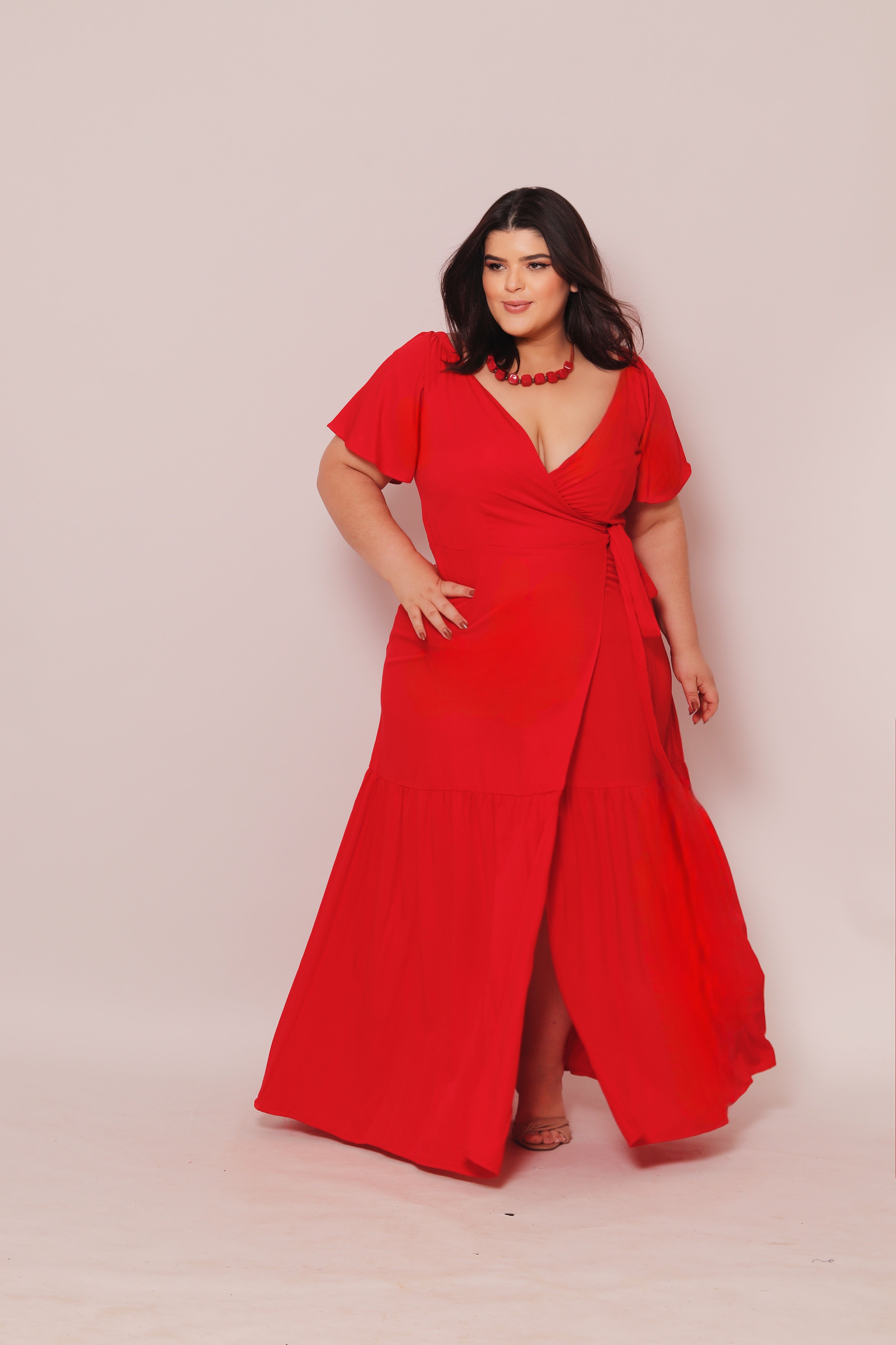 Vestido Plus Size Longo Sara