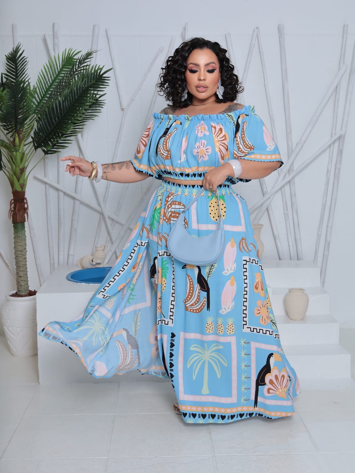 Conjunto Alícia estampado