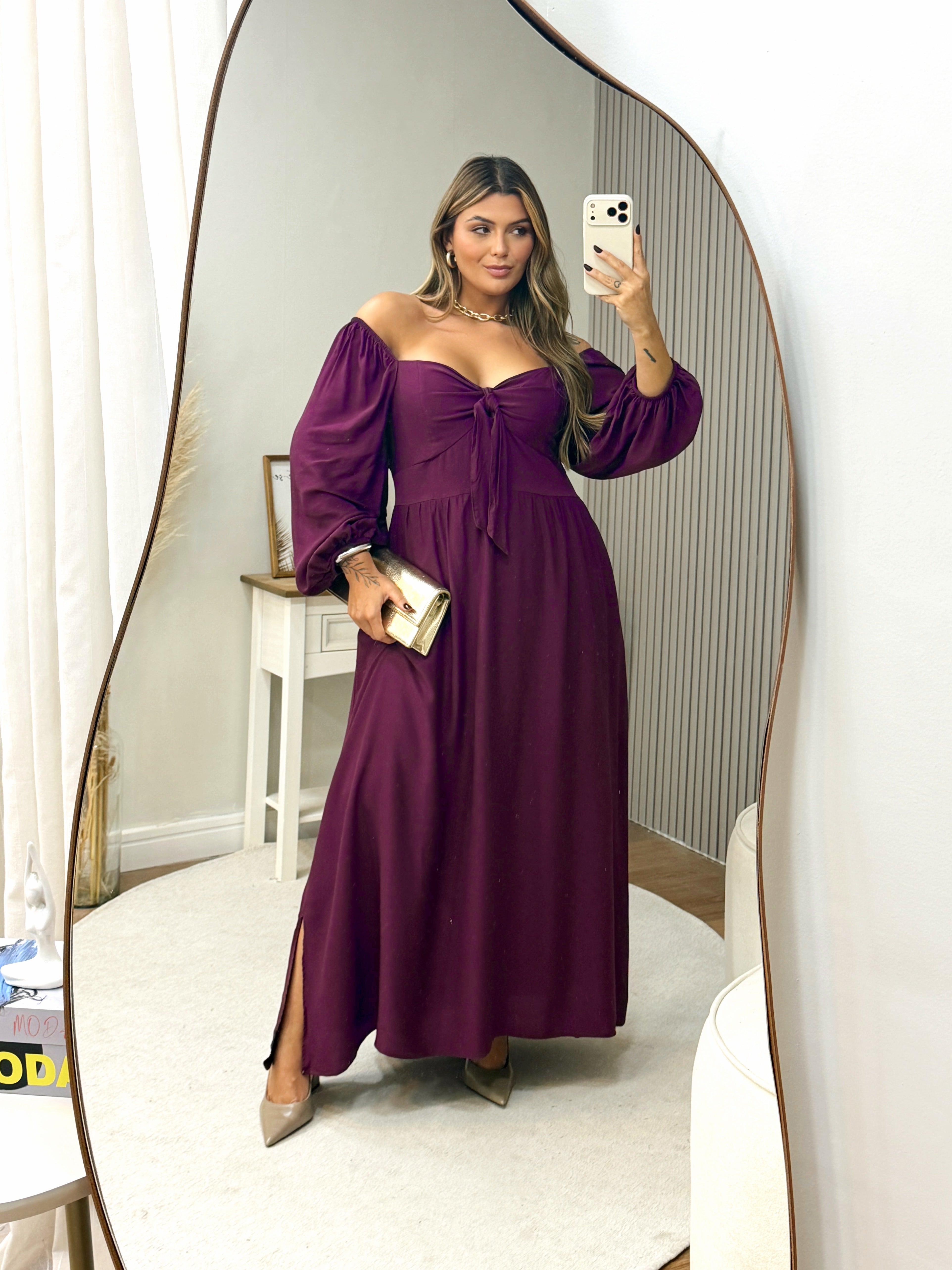 Vestido Veneza Manga Longa