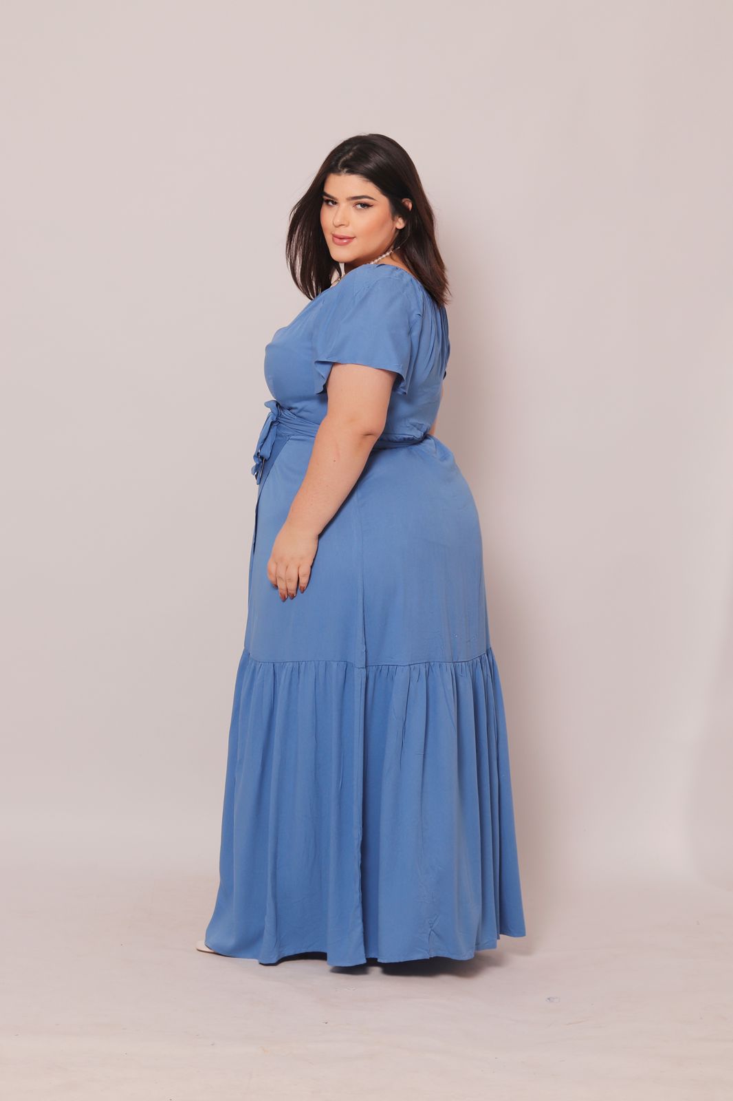 Vestido Plus Size Longo Sara