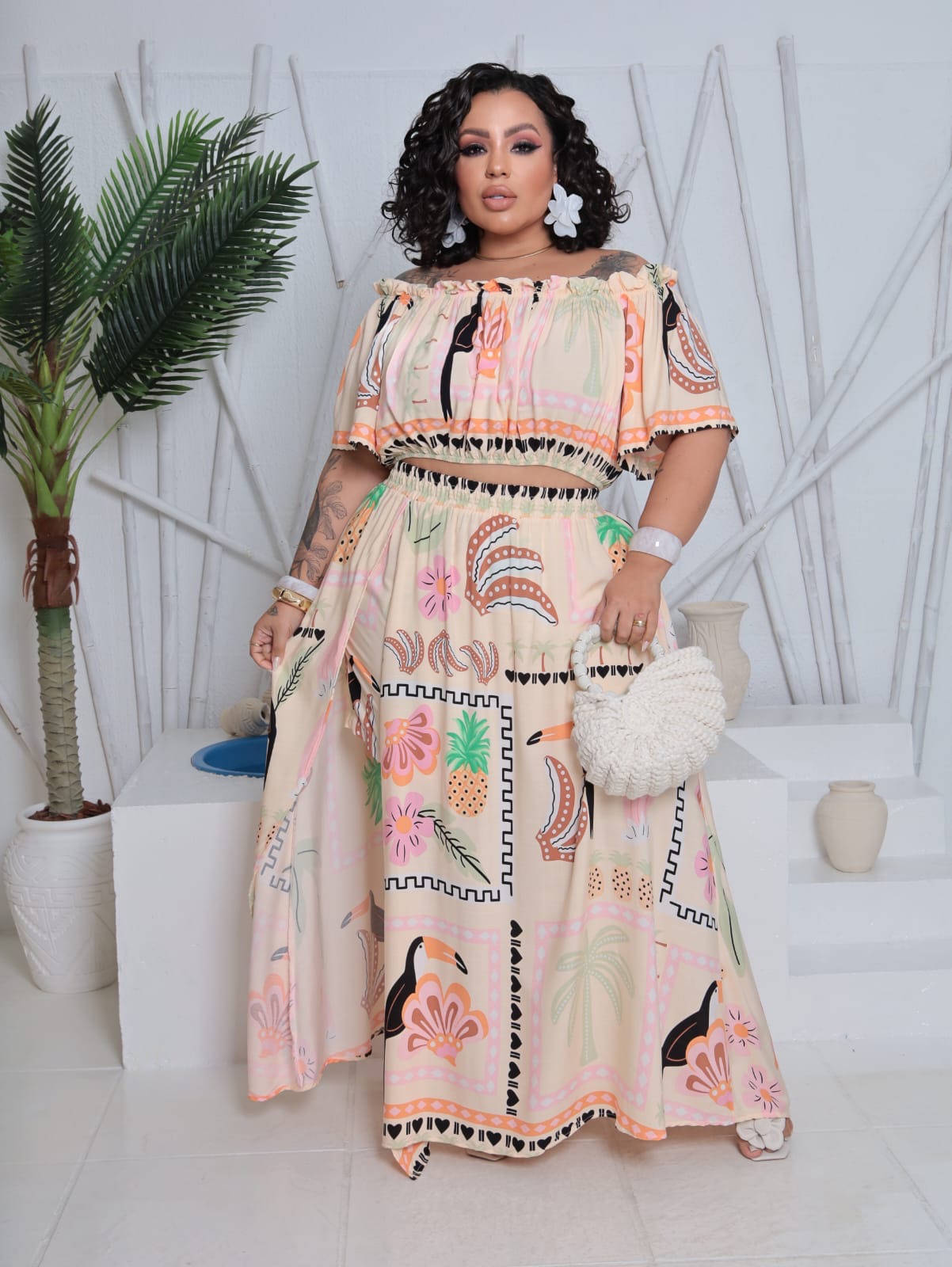 Conjunto Alícia estampado