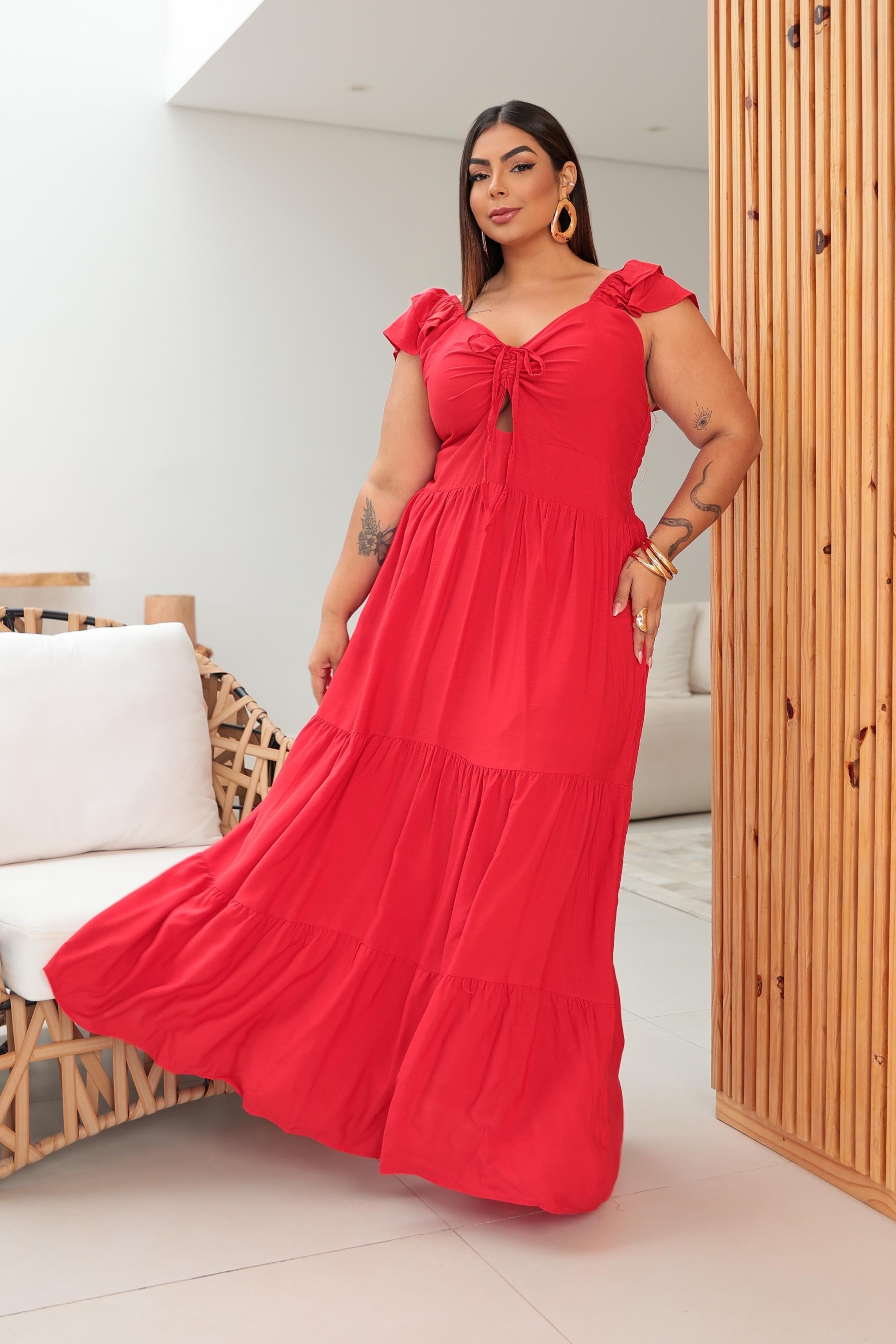 Vestido Fantini Viscolinho
