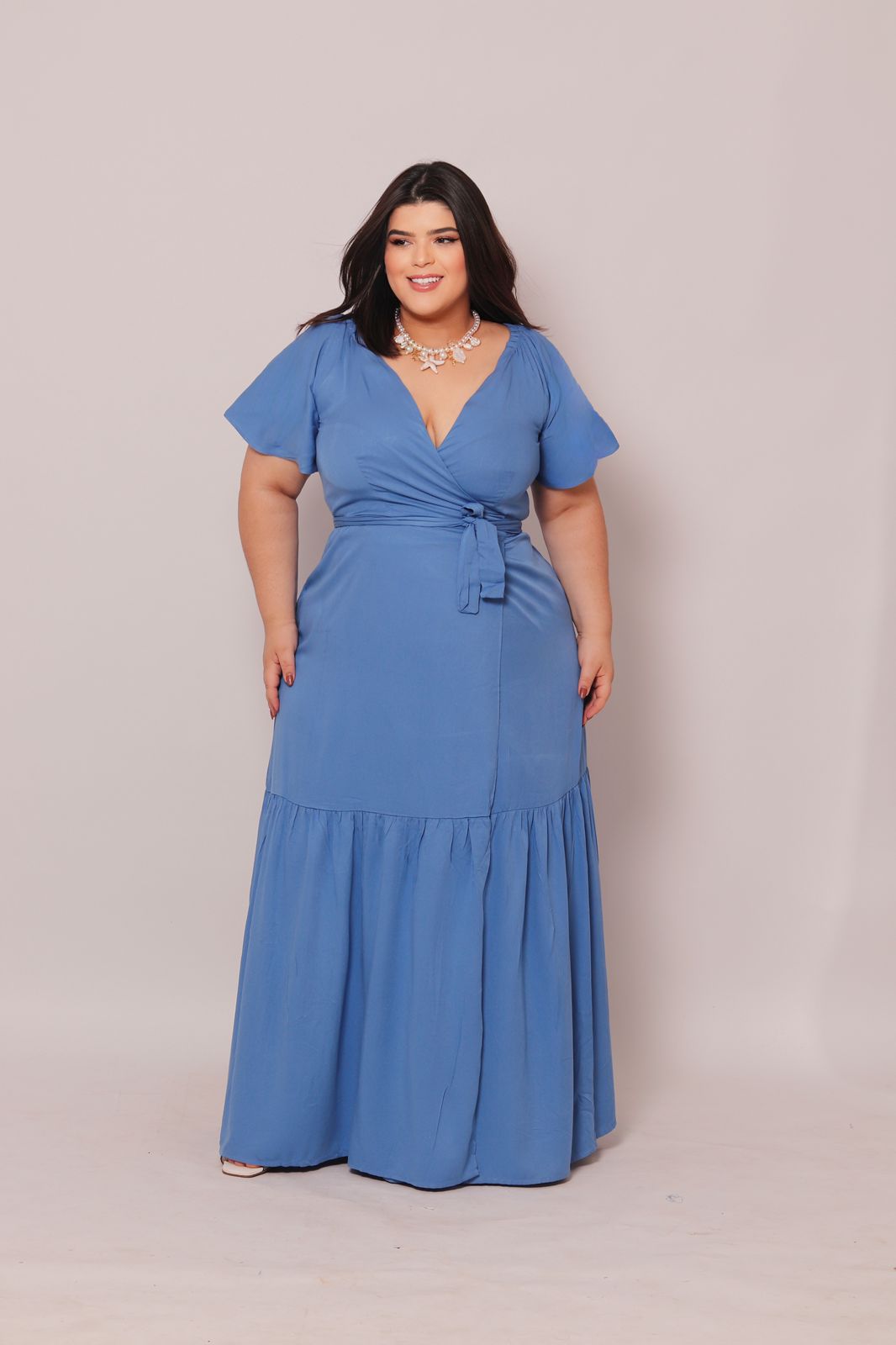 Vestido Plus Size Longo Sara