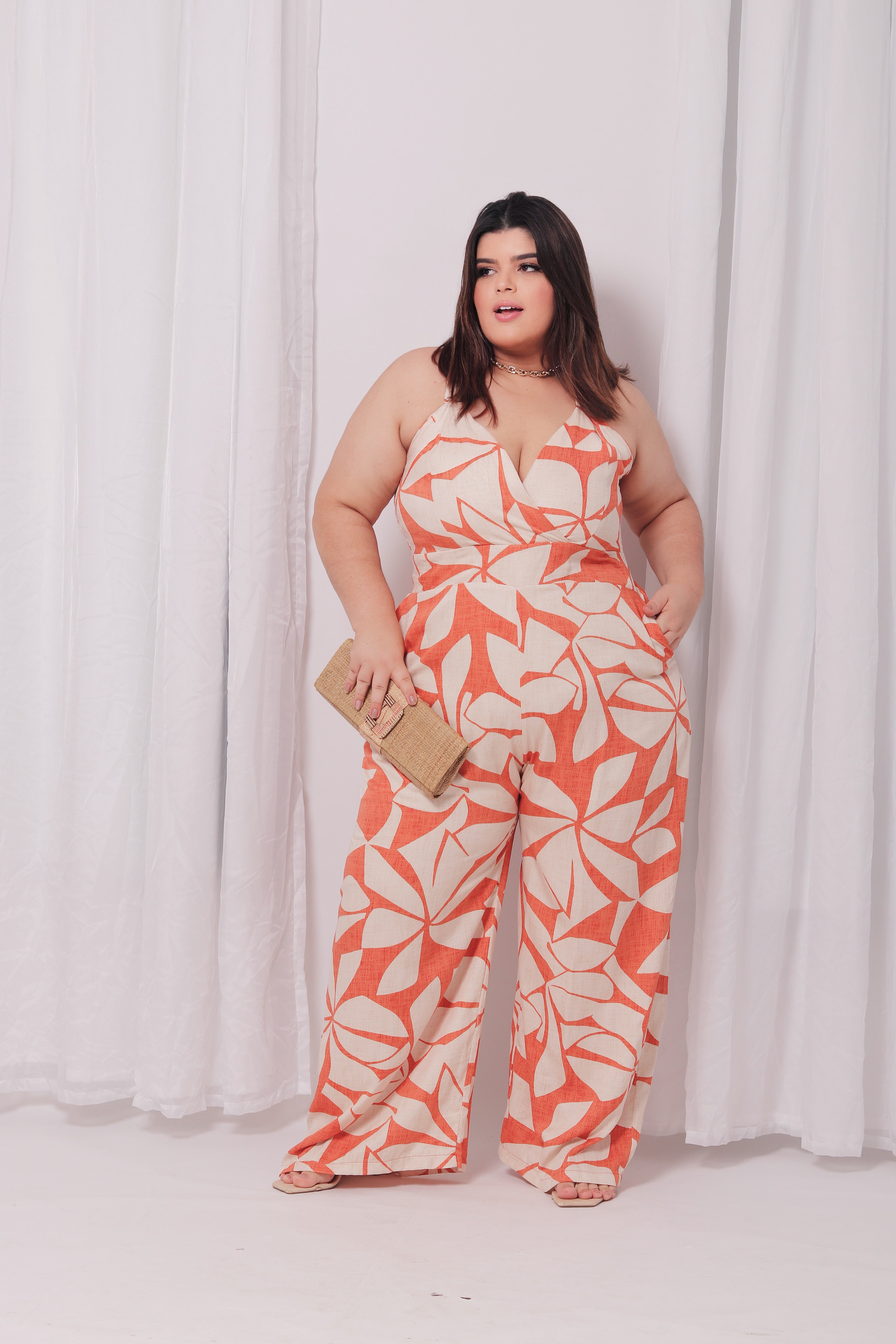 Macacão Alça Estampado