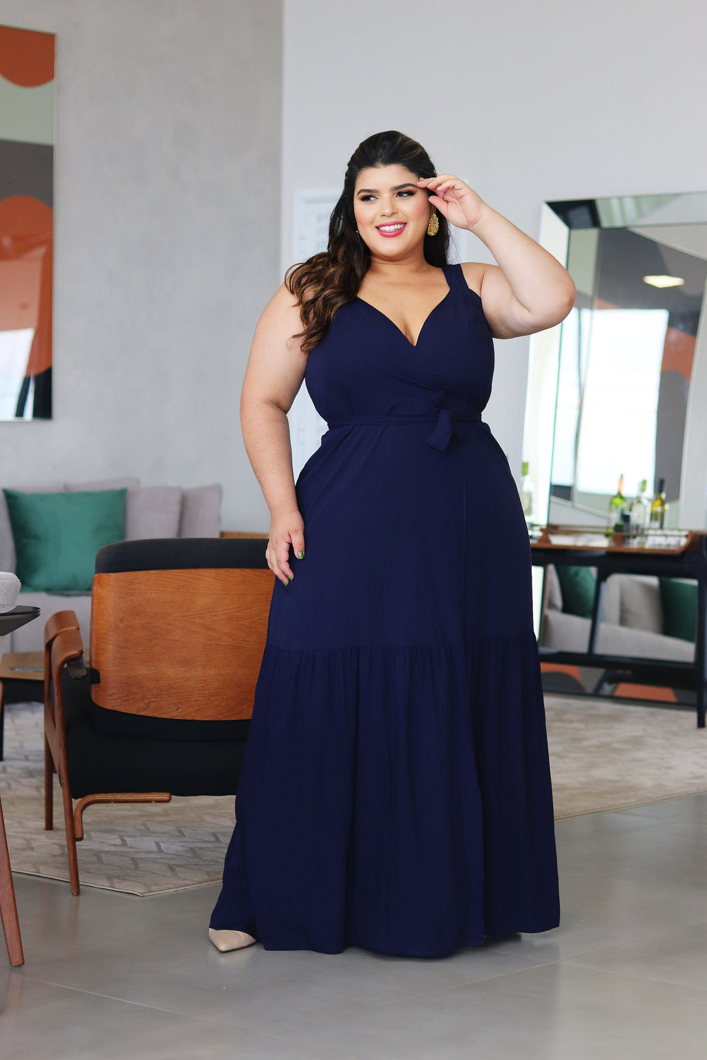 Vestido Liz Azul Marinho