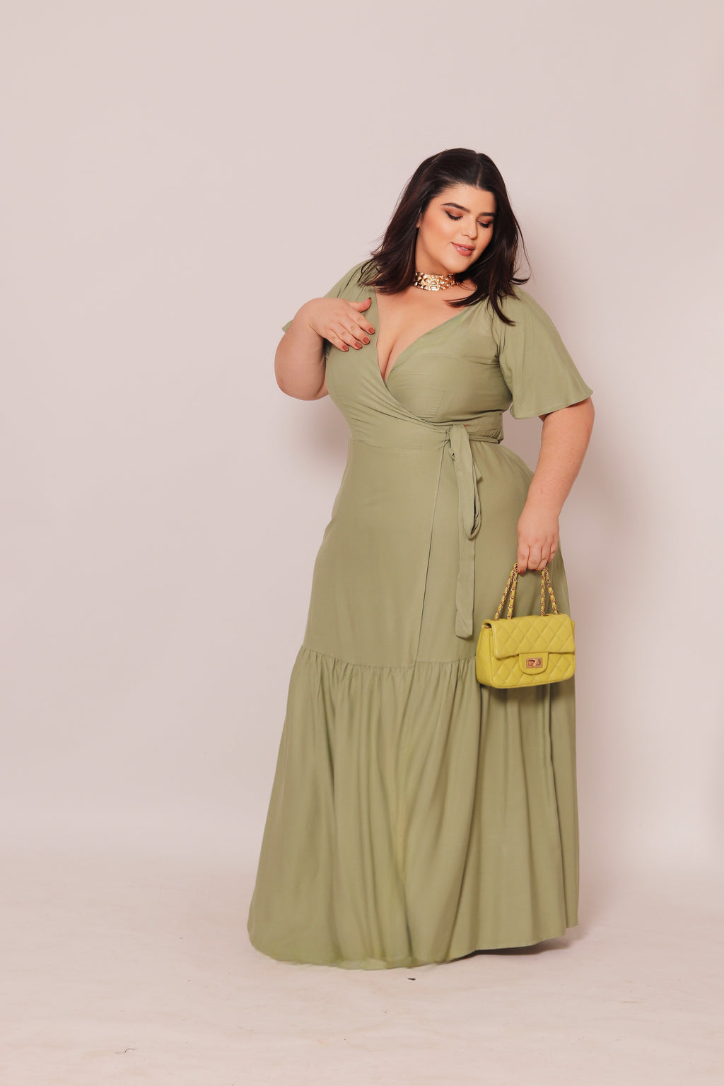 Vestido Plus Size Longo Sara