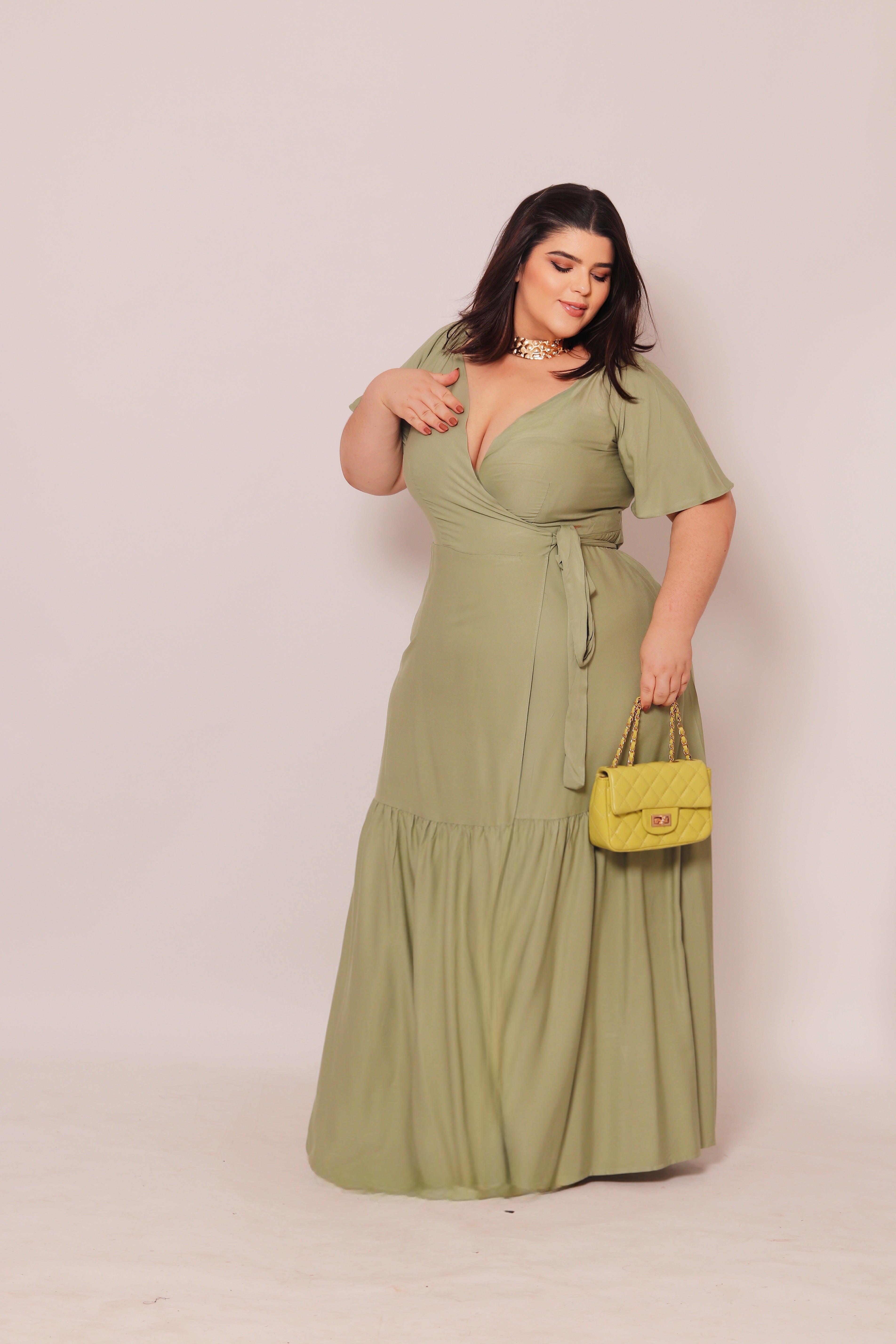 Vestido Plus Size Longo Sara