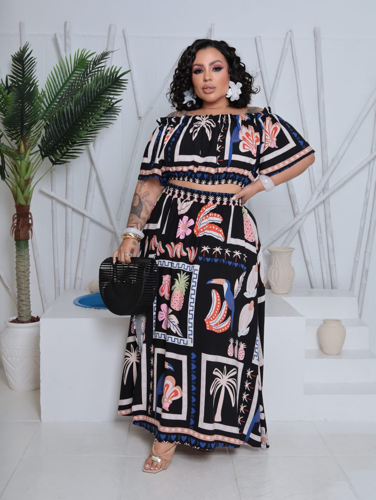 Conjunto Alícia estampado