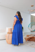 Vestido Plus Size Longo Alça Fantini