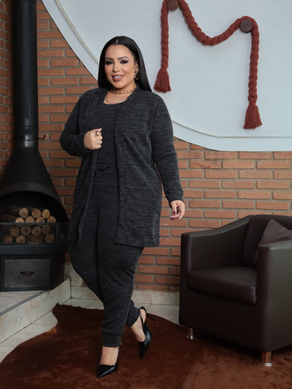 Trijunto Cozy Urban em Malha Rib