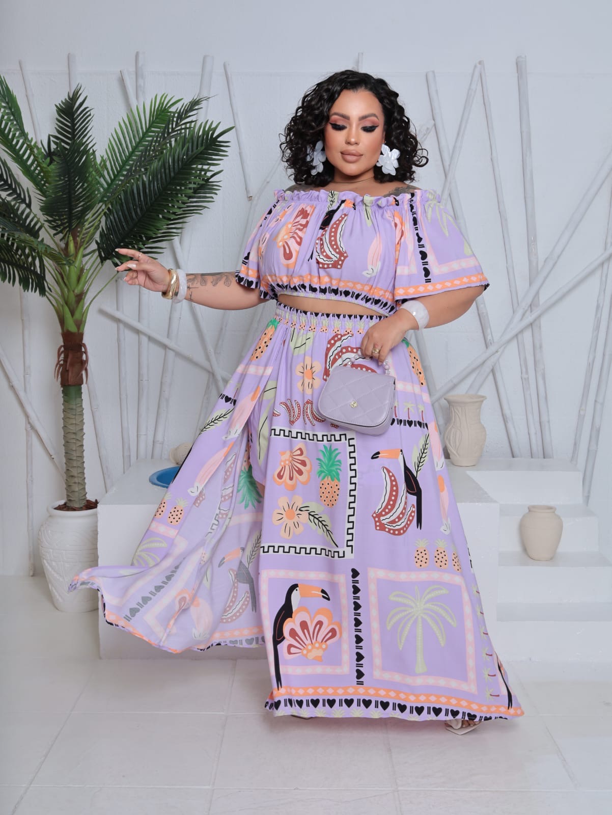 Conjunto Alícia estampado