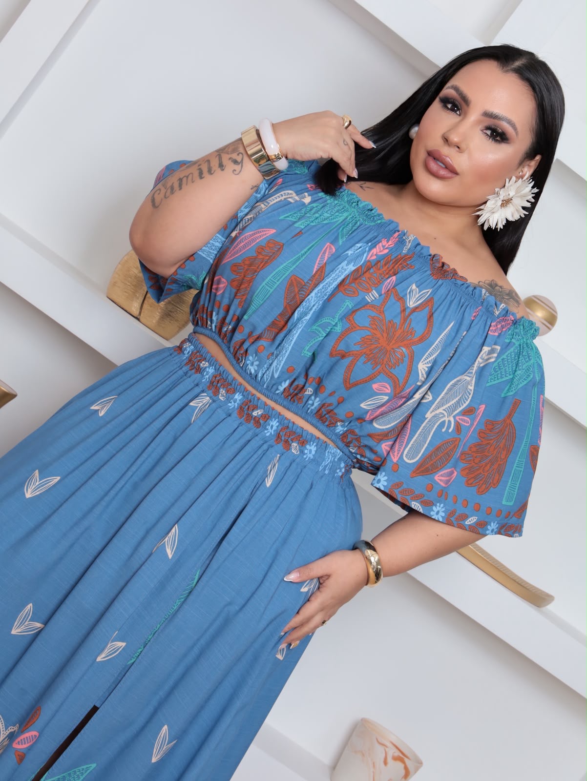 Conjunto Alícia estampado