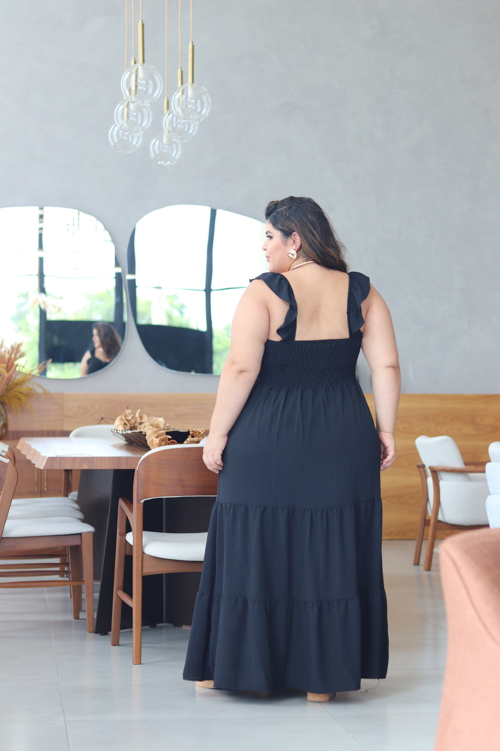 Vestido Plus Size Longo Alça Fantini