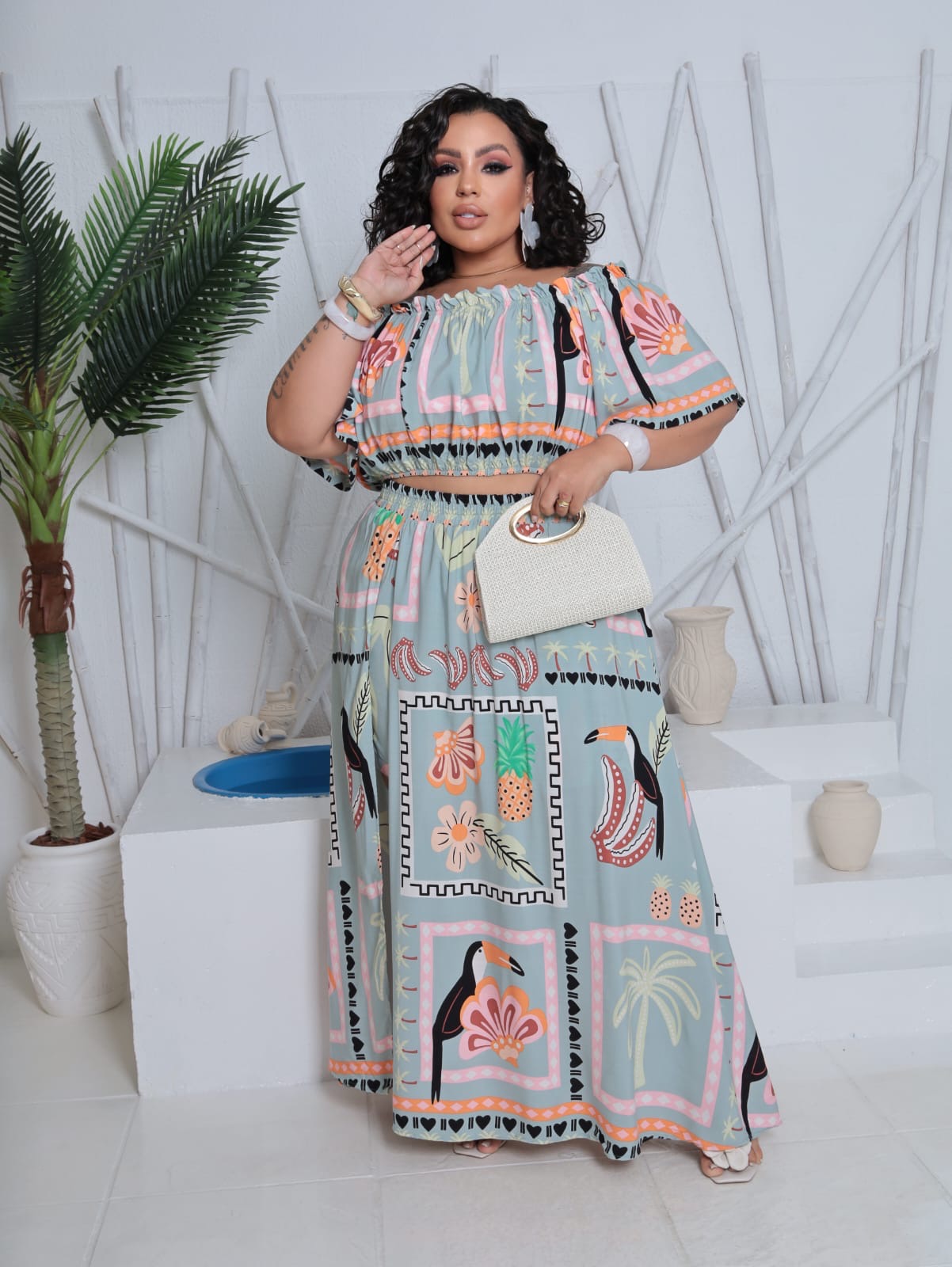 Conjunto Alícia estampado