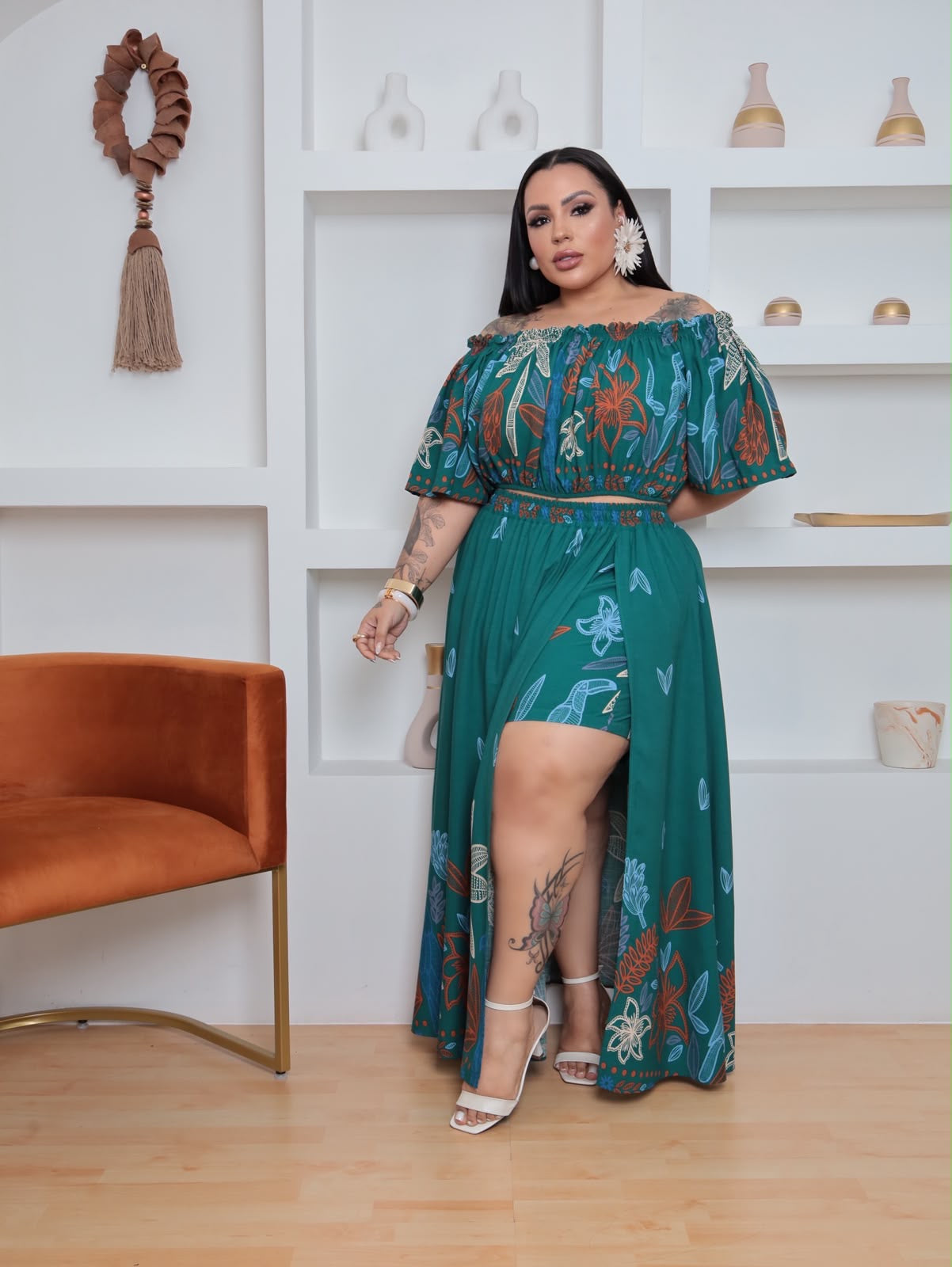 Conjunto Alícia estampado