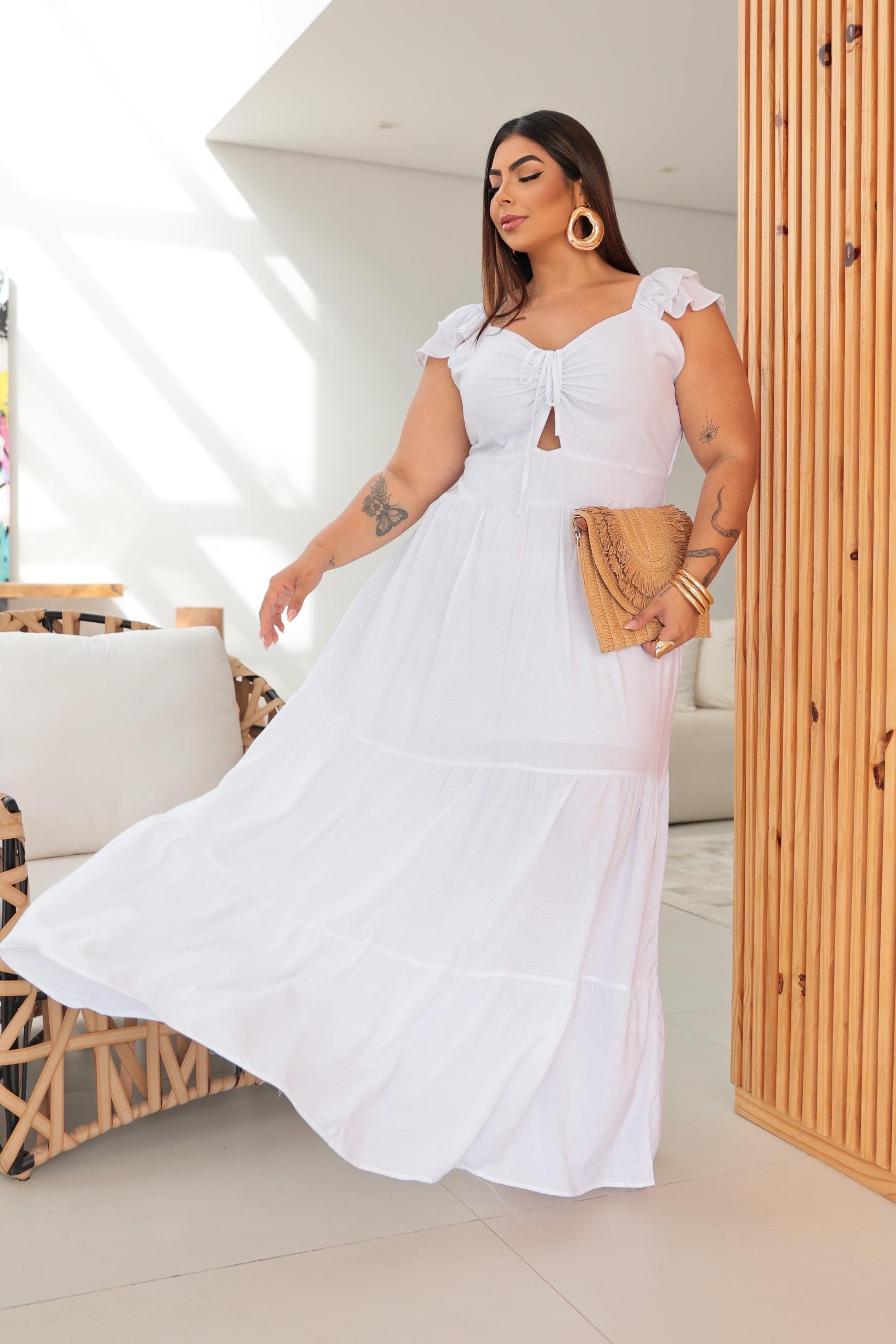 Vestido Fantini Viscolinho