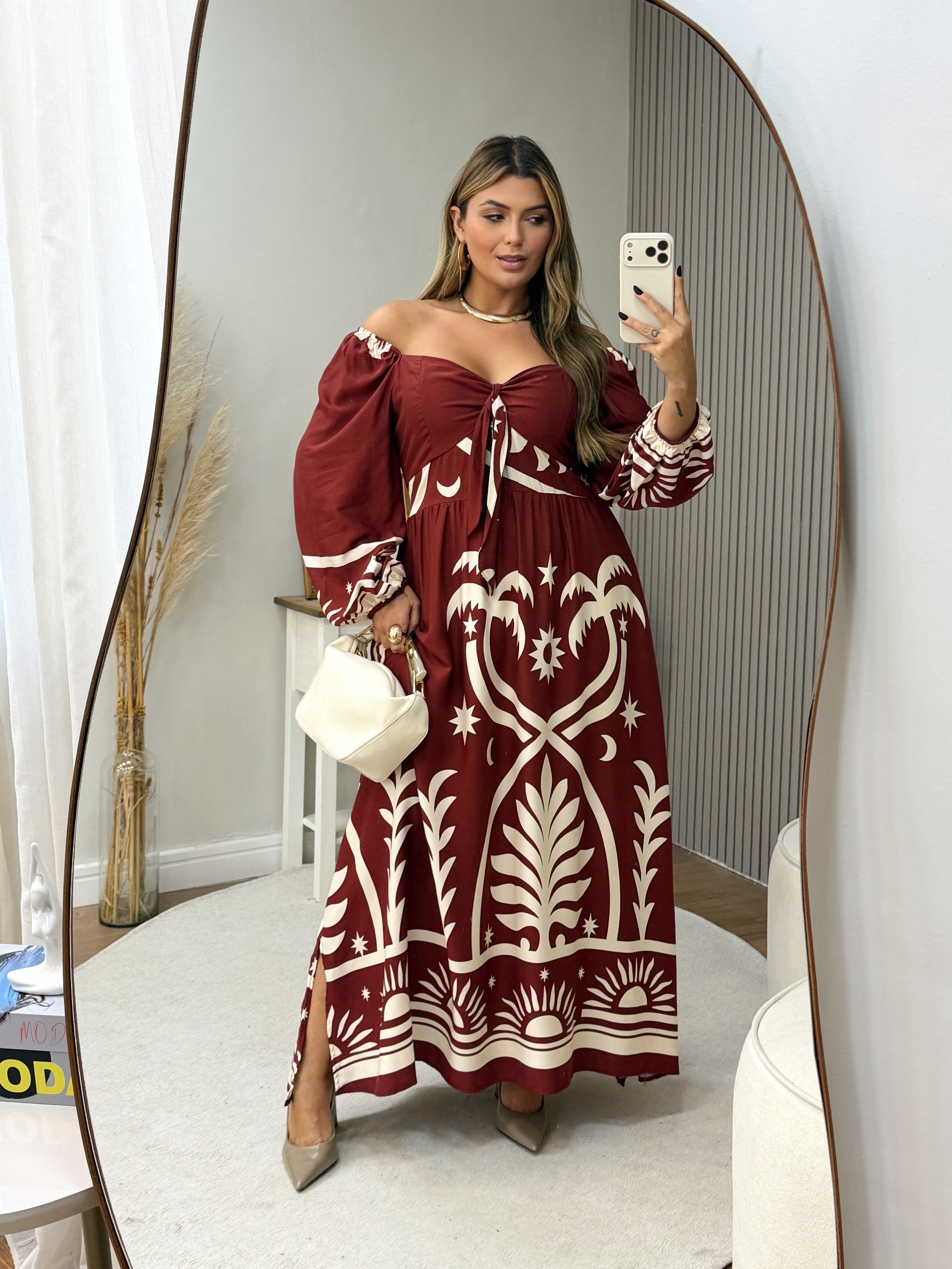 Vestido Veneza Manga Longa