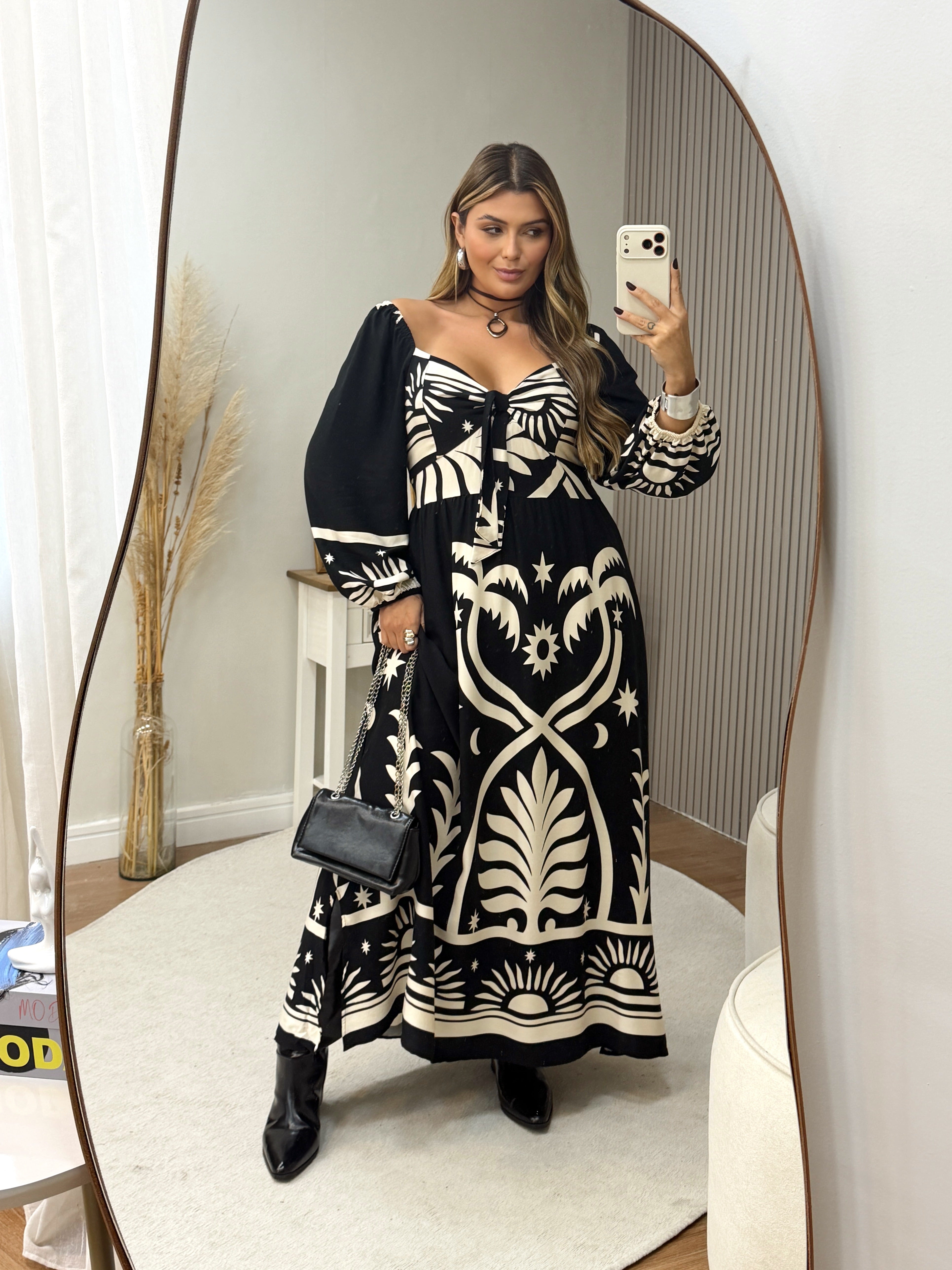 Vestido Veneza Manga Longa