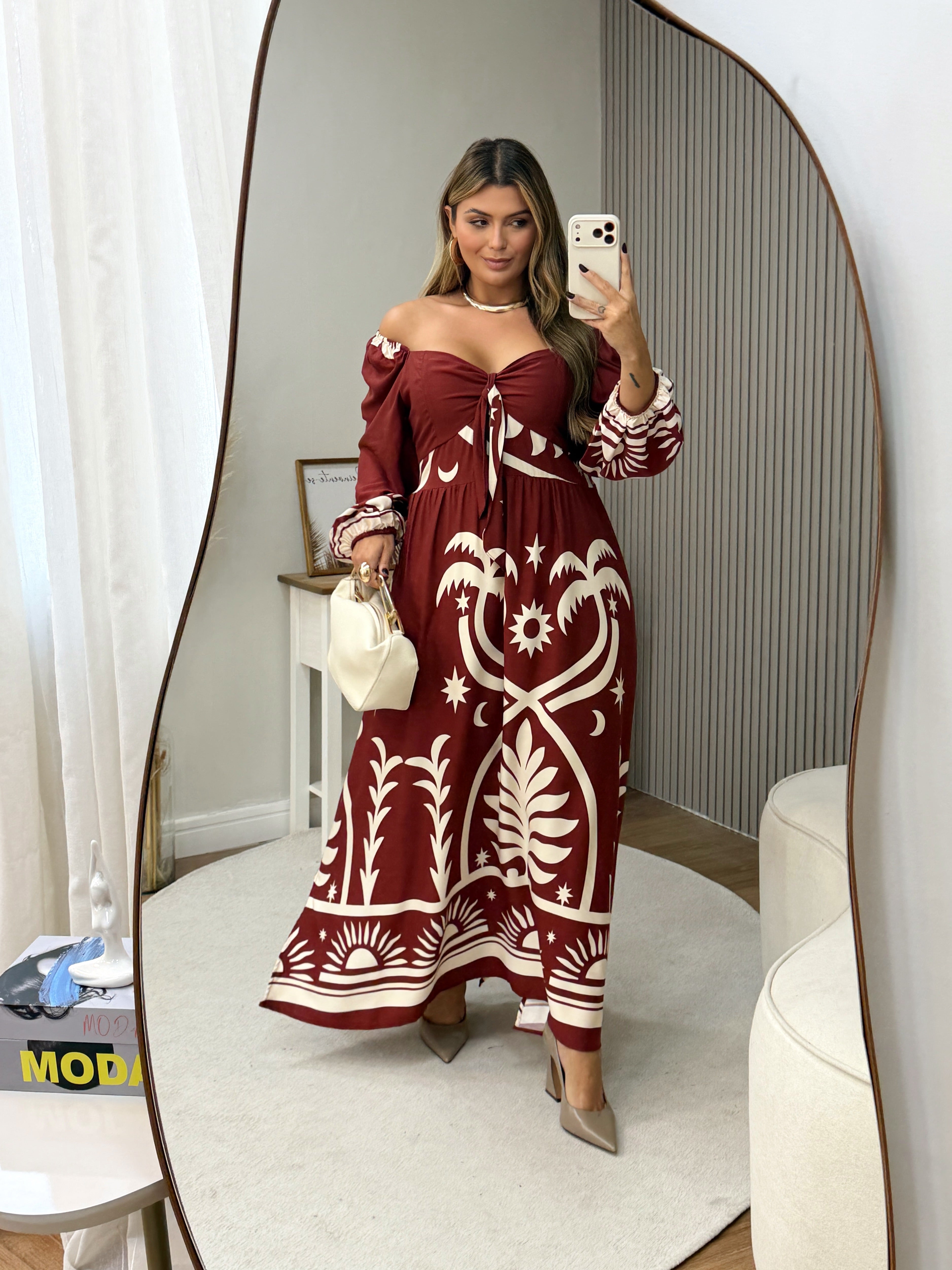 Vestido Veneza Manga Longa