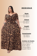 Vestido Isis Animal Print Onça