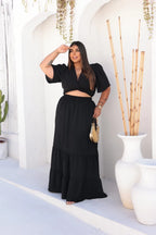 Conjunto Cropped e Saia