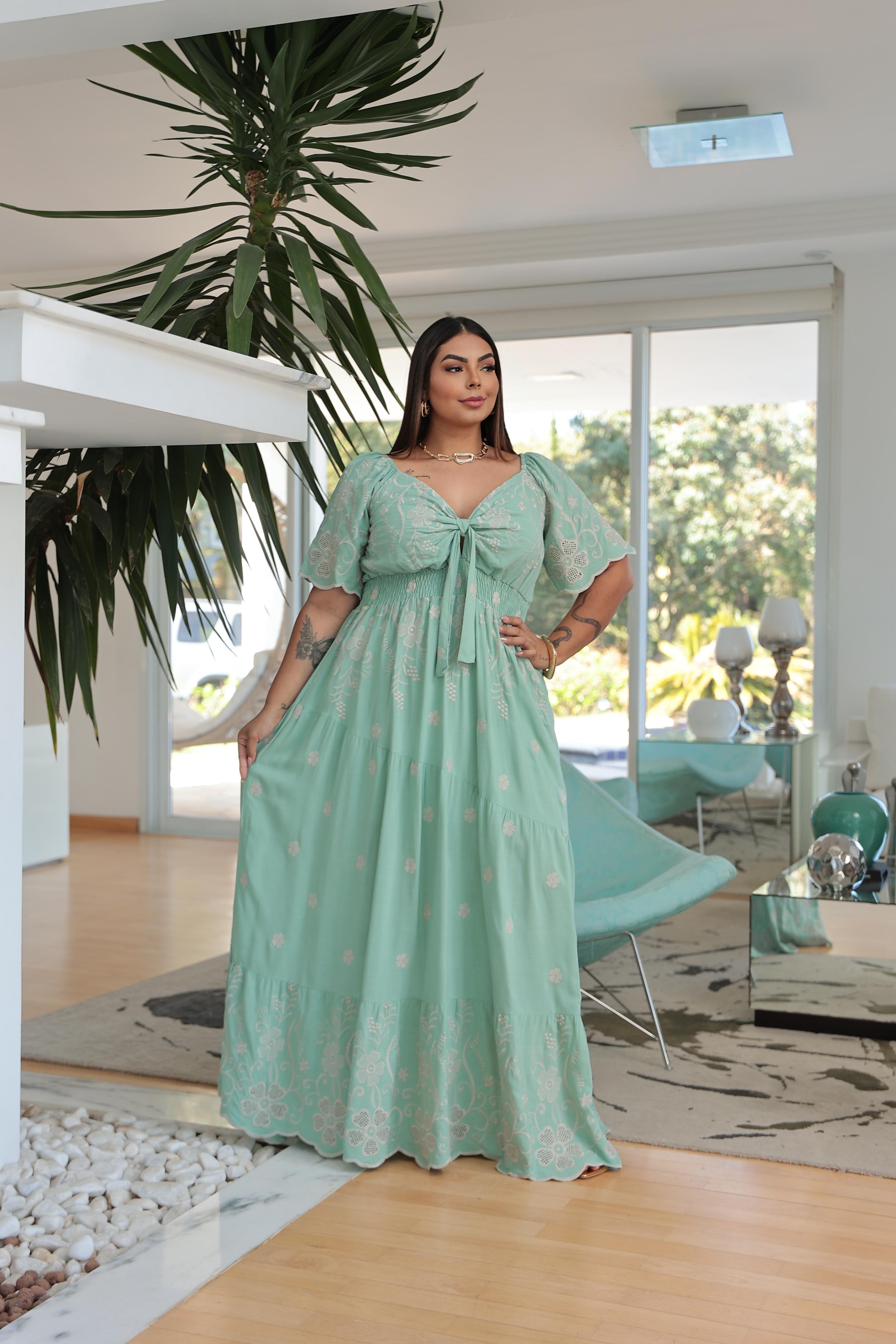 Vestido Alicy Bordado