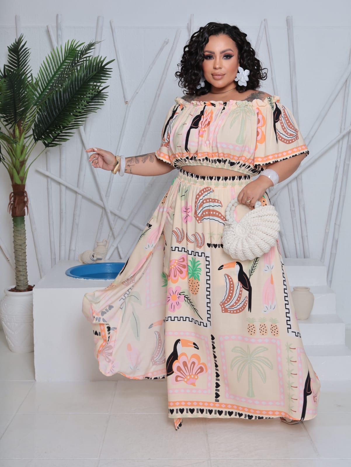 Conjunto Alícia estampado