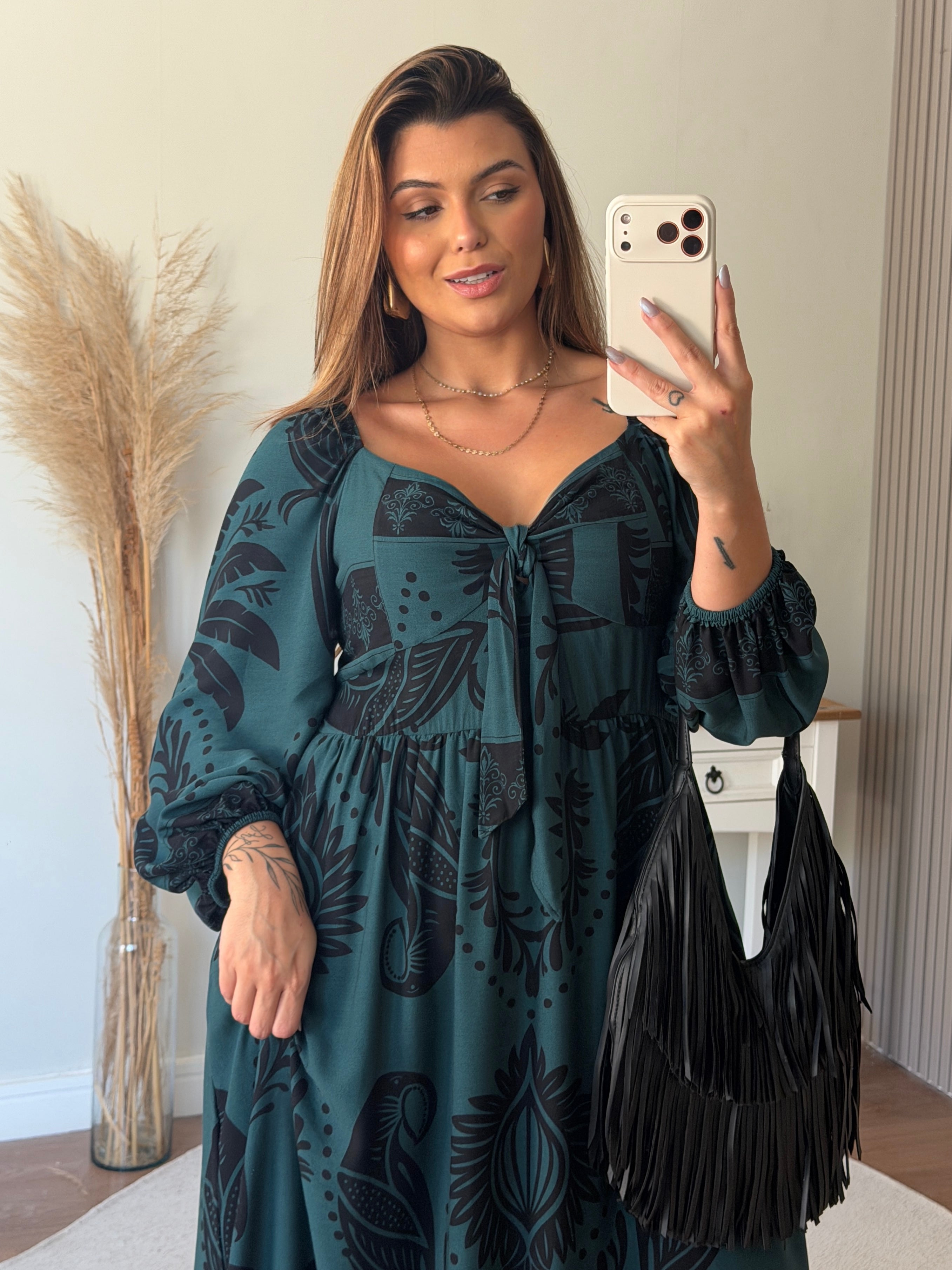Vestido Veneza Manga Longa