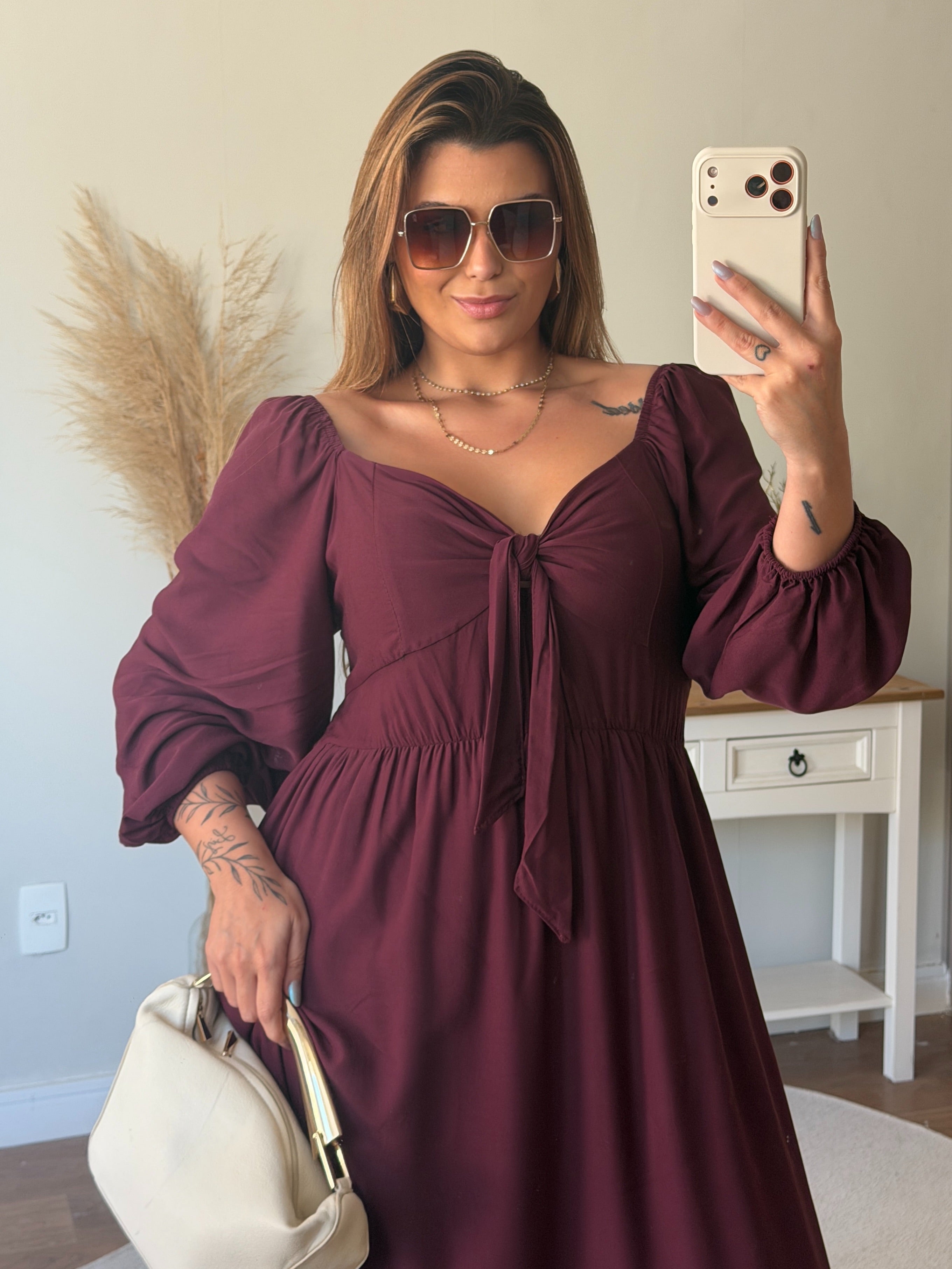Vestido Veneza Manga Longa
