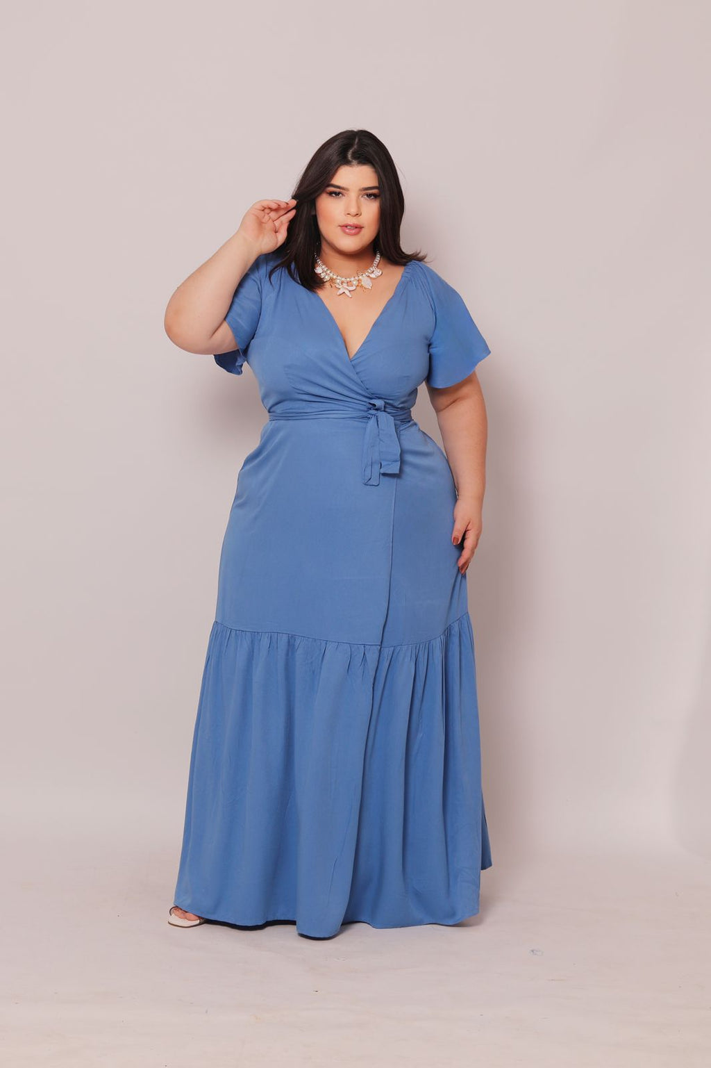 Vestido Plus Size Longo Sara