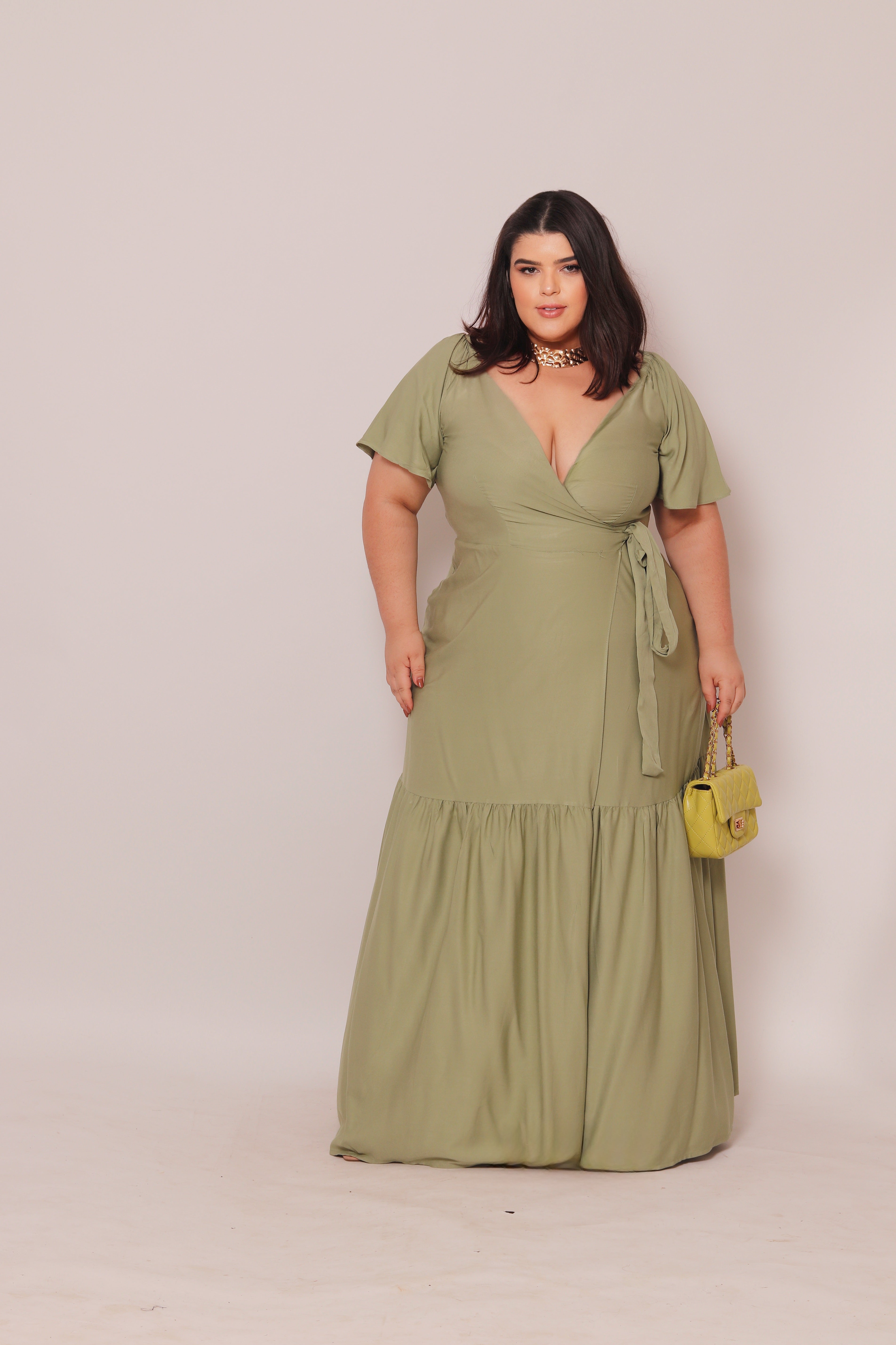Vestido Plus Size Longo Sara