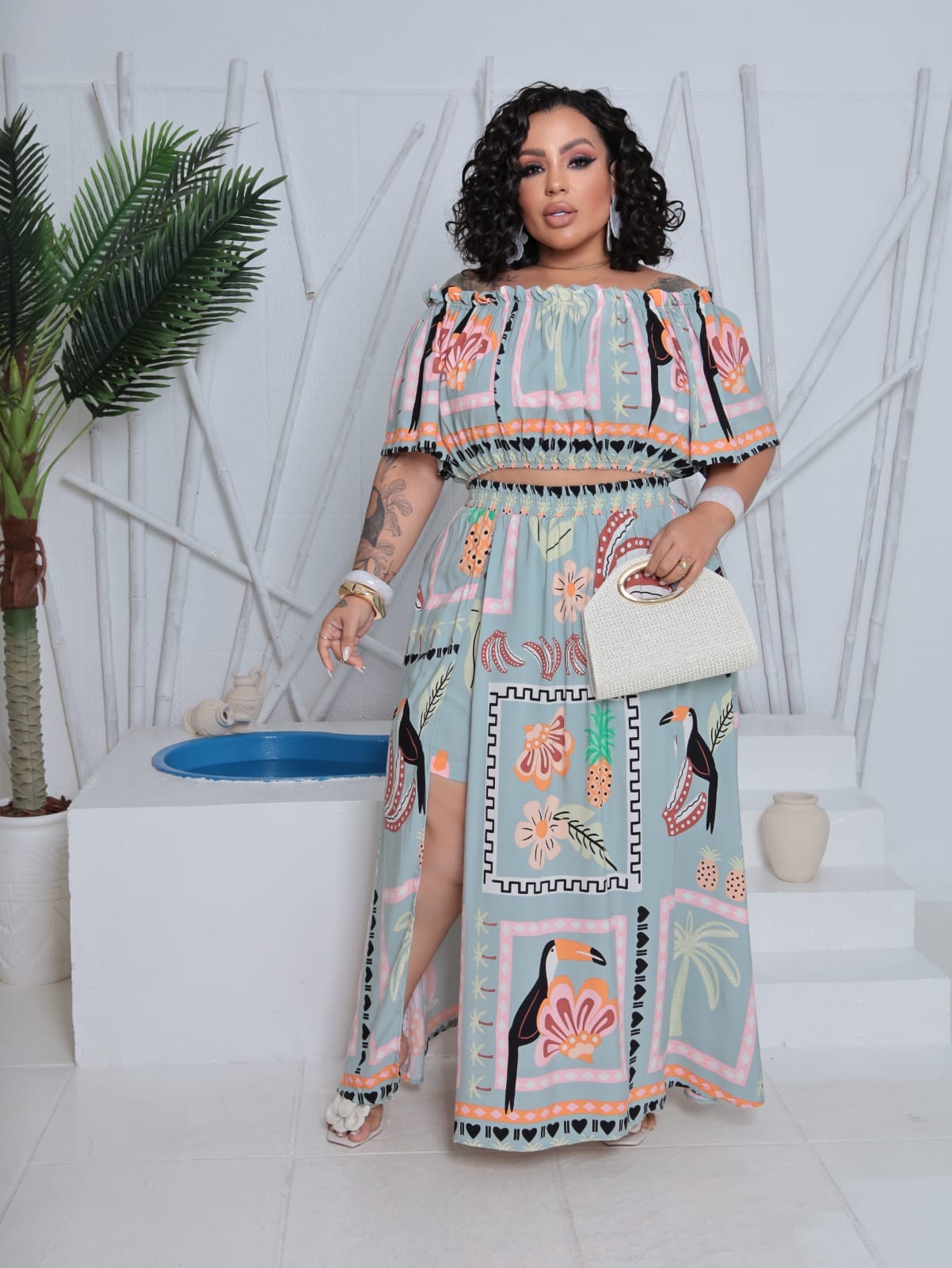 Conjunto Alícia estampado