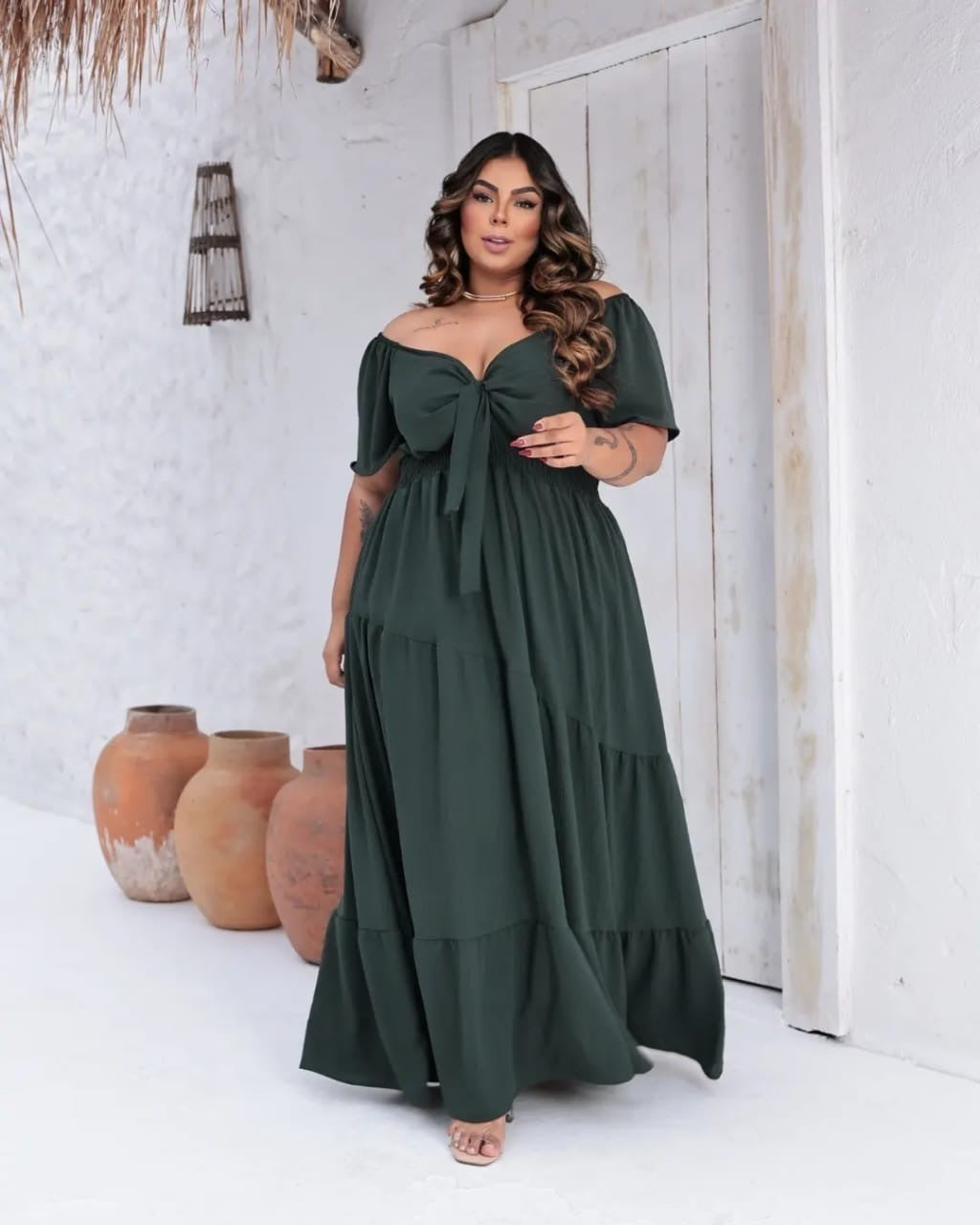 Vestido Isis Verde Musgo
