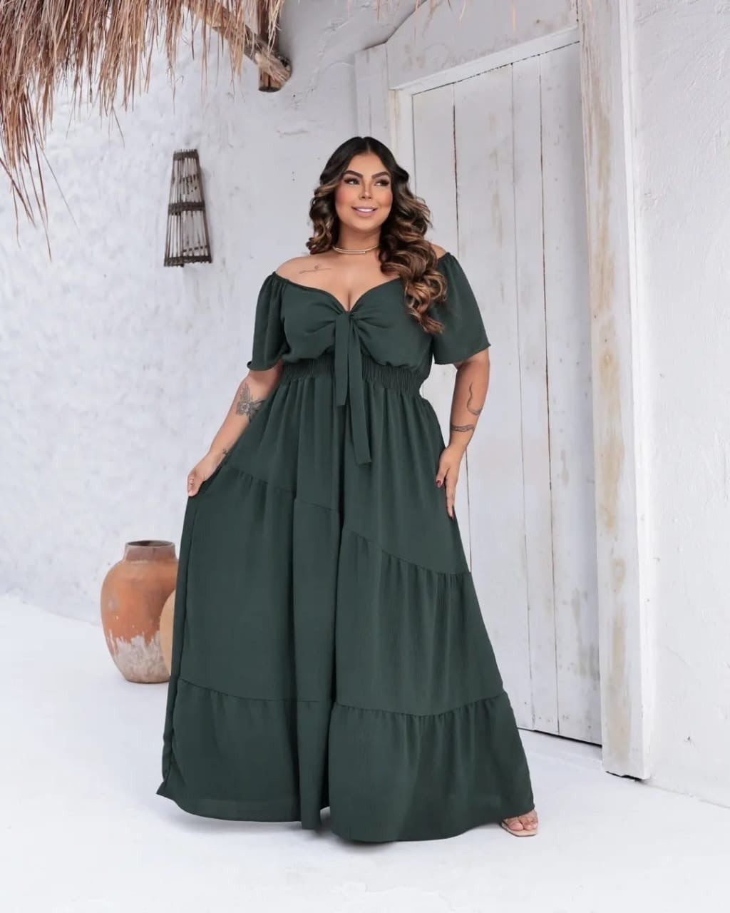 Vestido Isis Verde Musgo