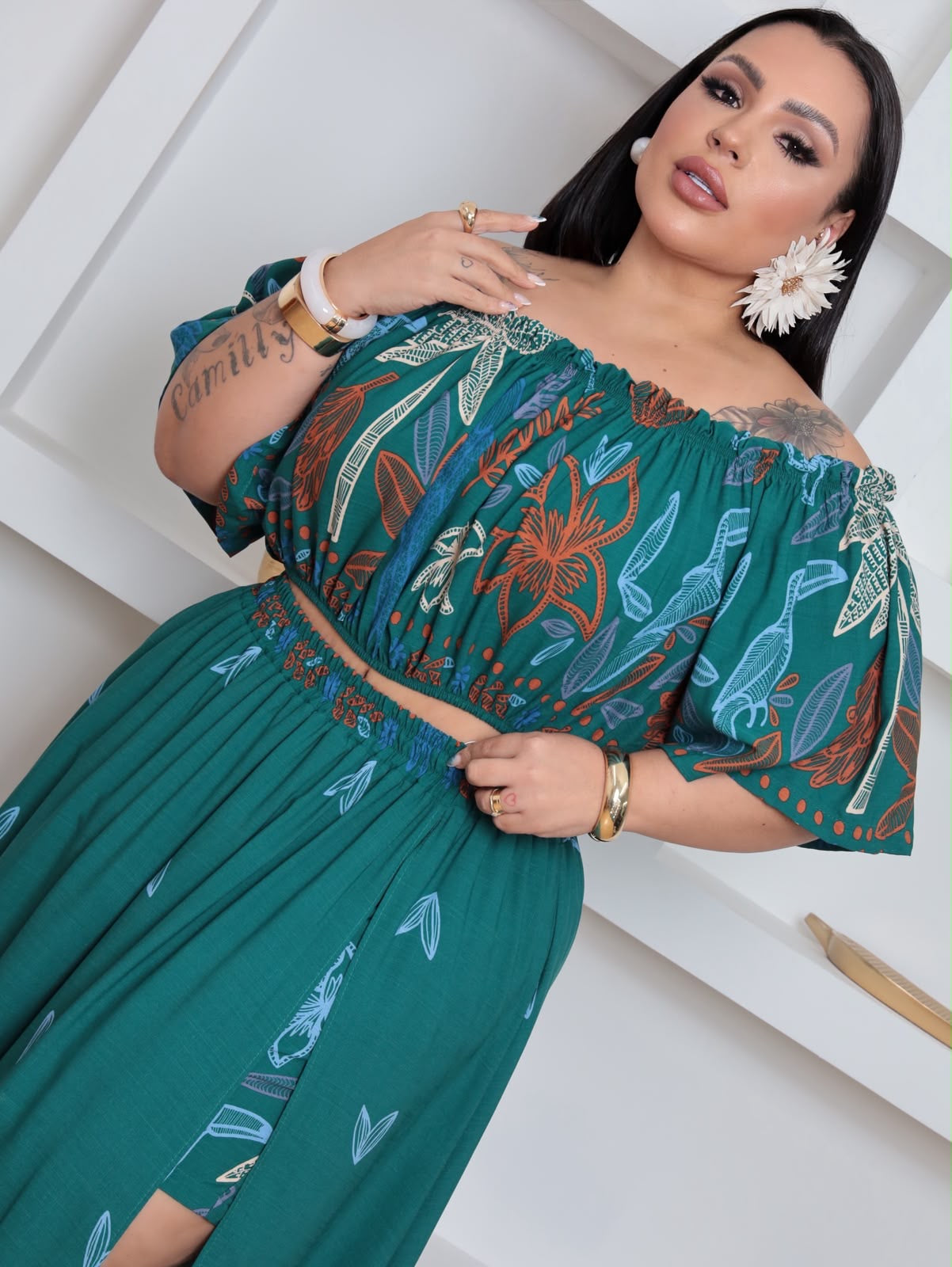 Conjunto Alícia estampado