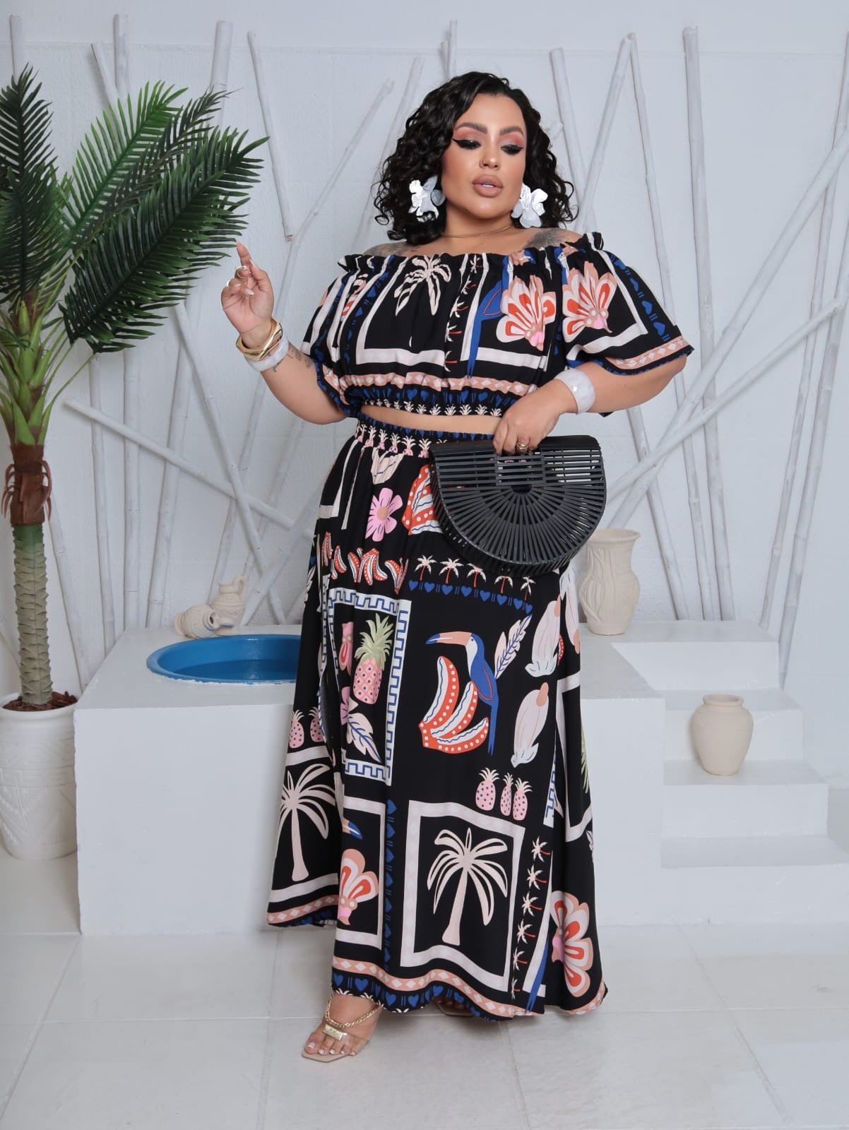 Conjunto Alícia estampado