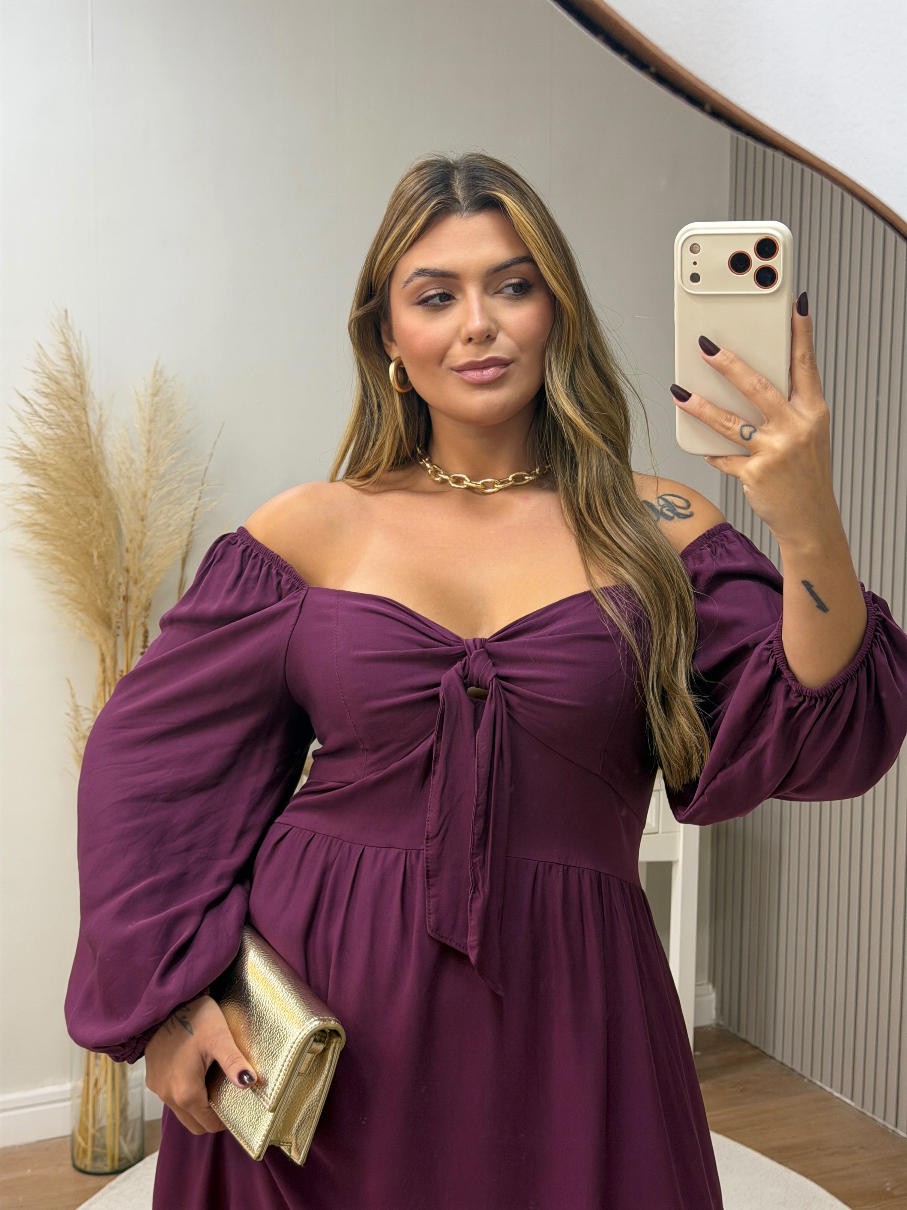 Vestido Veneza Manga Longa