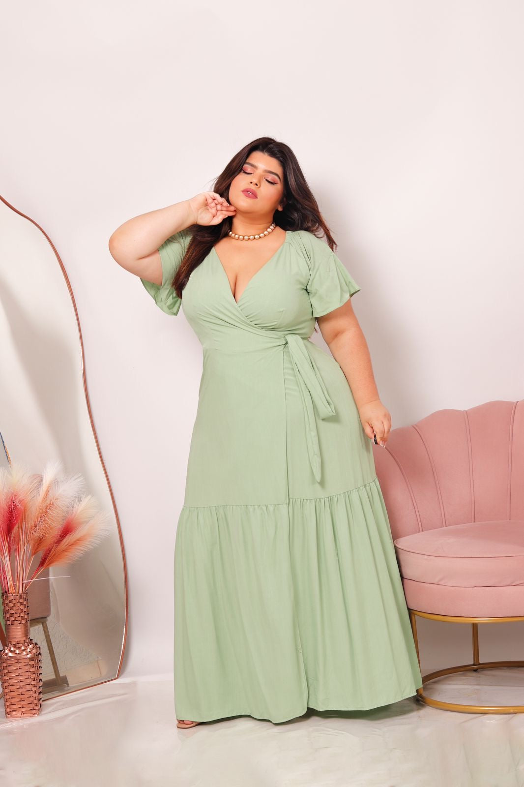 Vestido Plus Size Longo Sara